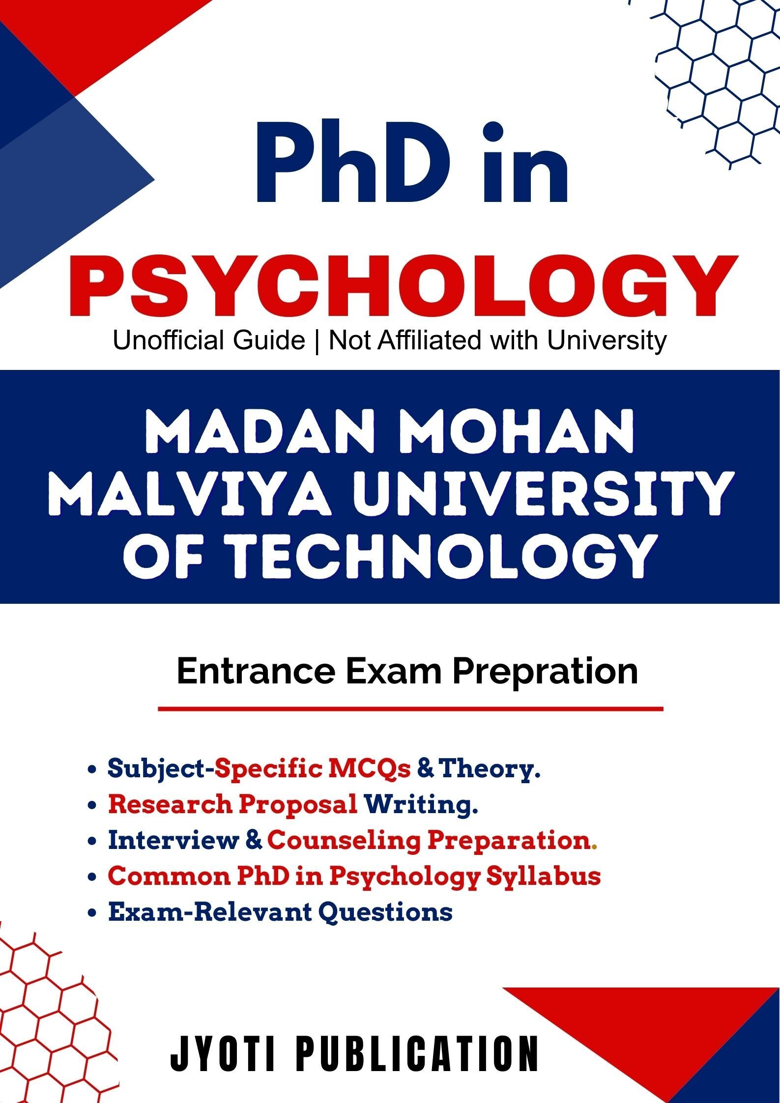 Madan Mohan Malviya University of TechNology PhD in Psychology Entrance Exam