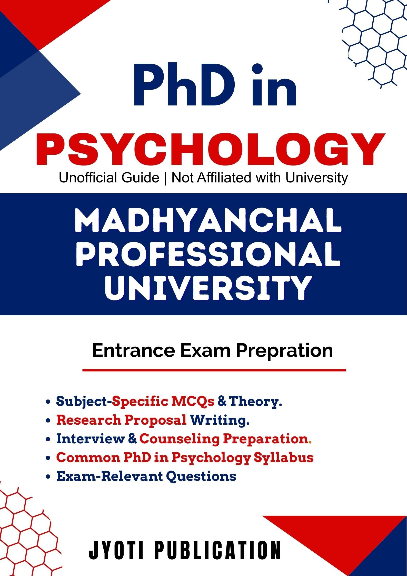 Madhyanchal Professional University PhD in Psychology Entrance Exam