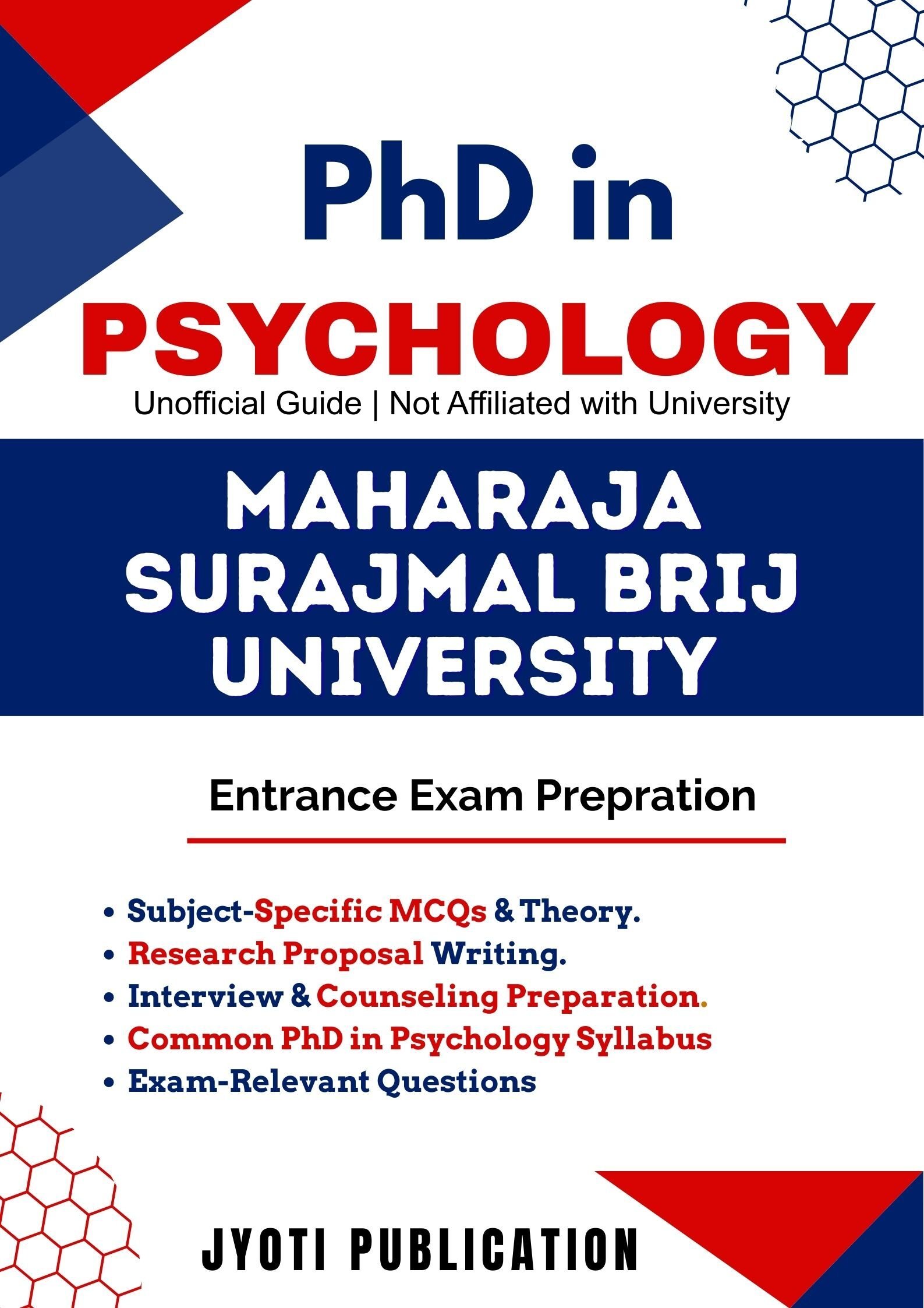 Maharaja Surajmal Brij University PhD in Psychology Entrance Exam
