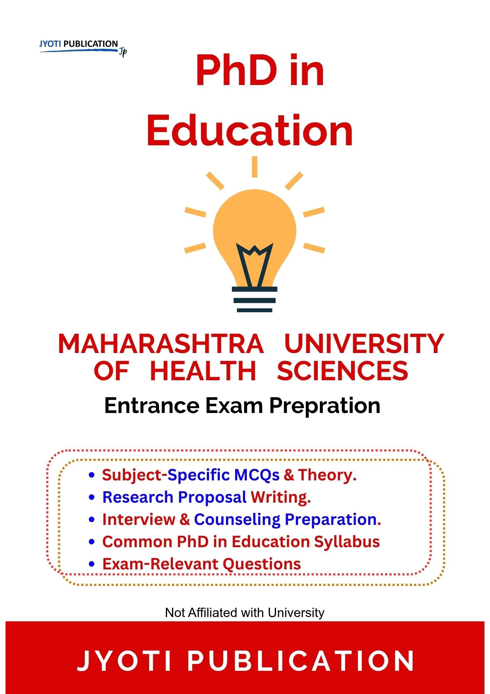 Maharashtra University of Health Sciences PhD in Education Entrance Exam
