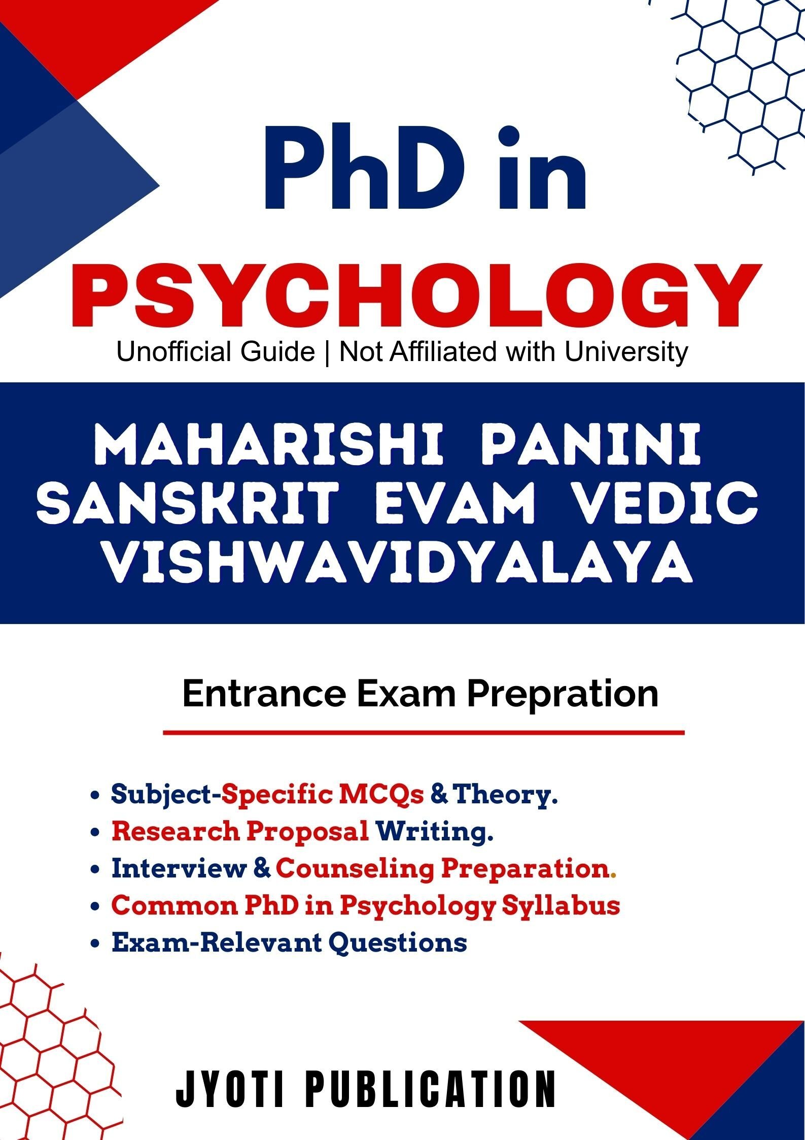 Maharishi Panini Sanskrit Evam Vedic Vishwavidyalaya PhD in Psychology Entrance Exam