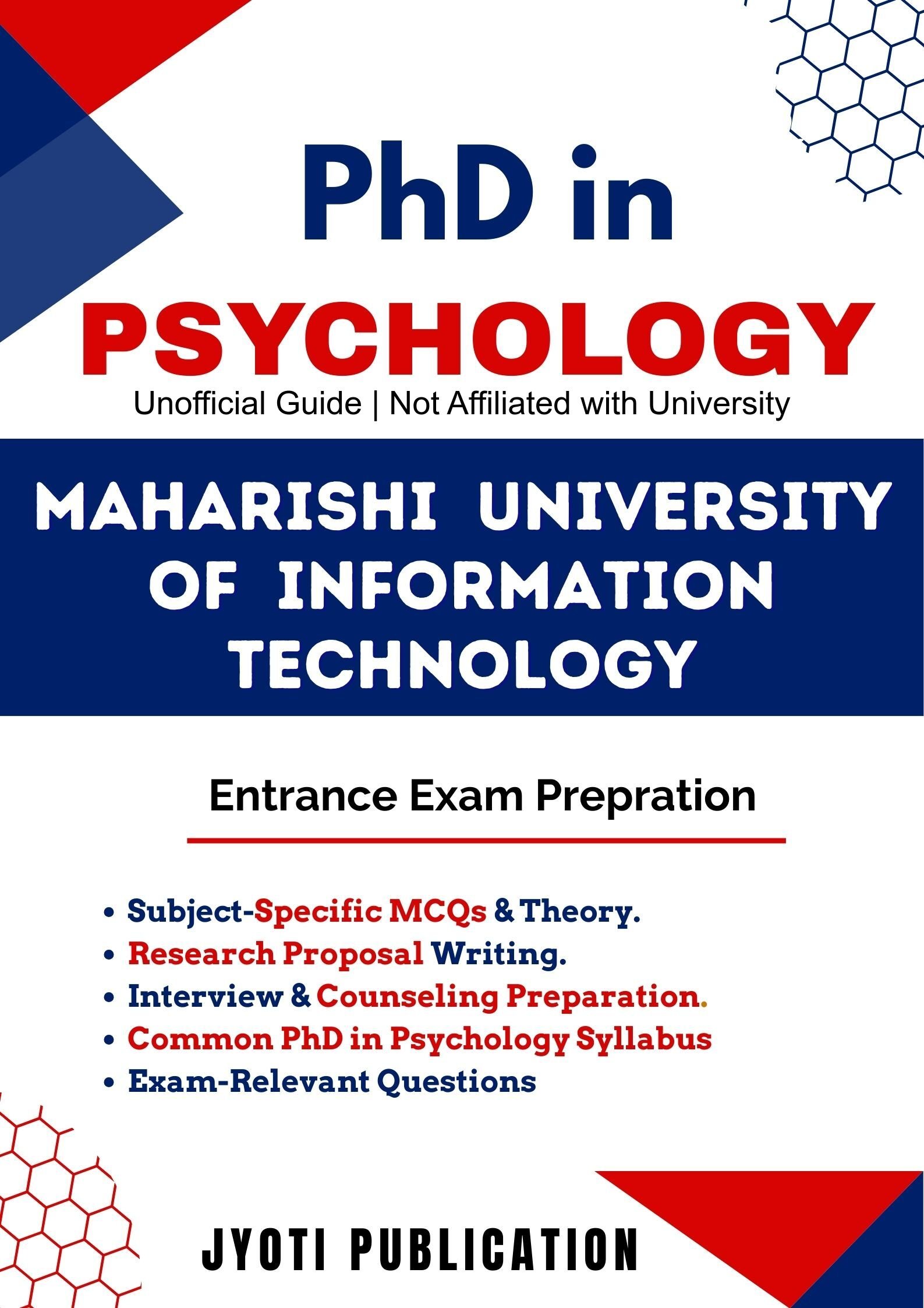 Maharishi University of Information TechNology PhD in Psychology Entrance Exam