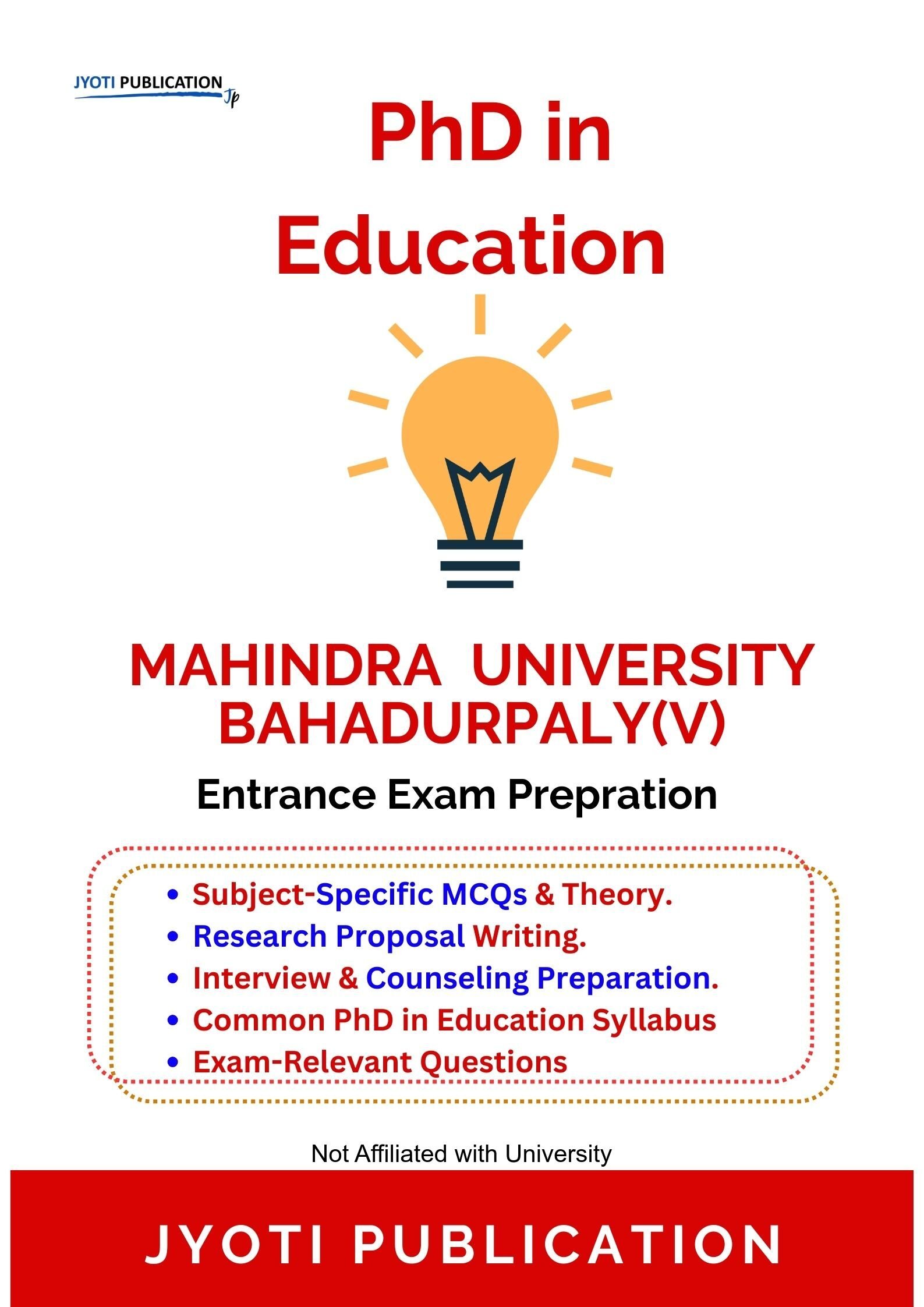 Mahindra University Bahadurpaly(V) PhD in Education Entrance Exam