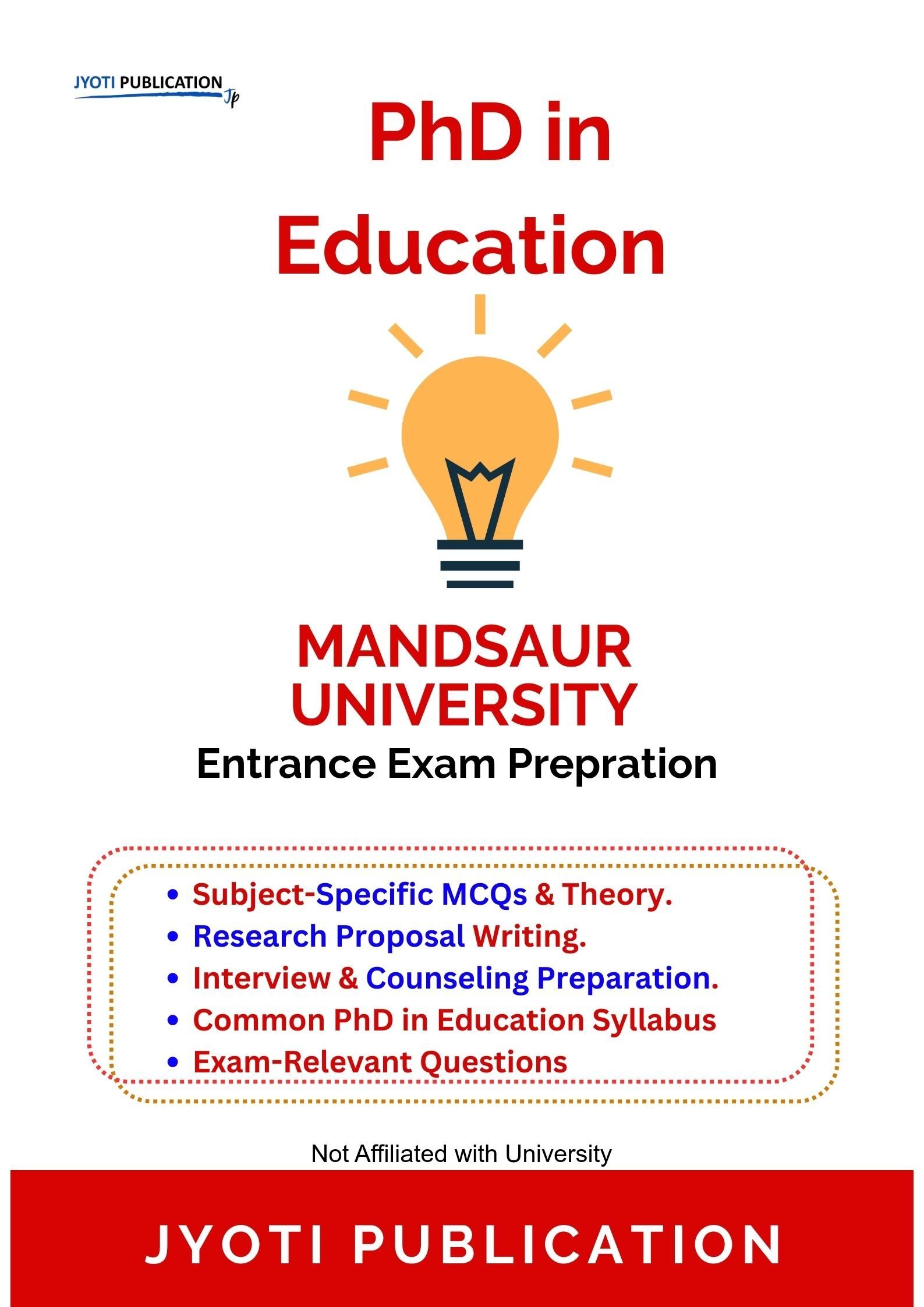 Mandsaur University PhD in Education Entrance Exam