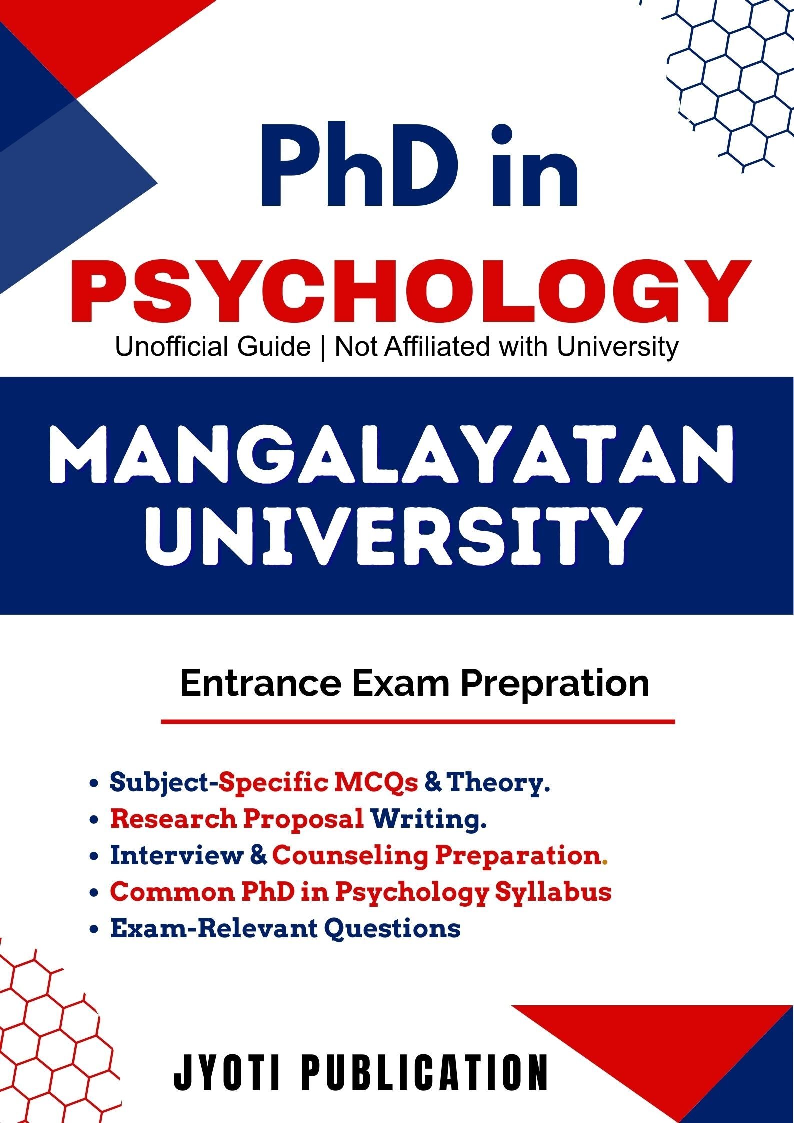 Mangalayatan University PhD in Psychology Entrance Exam