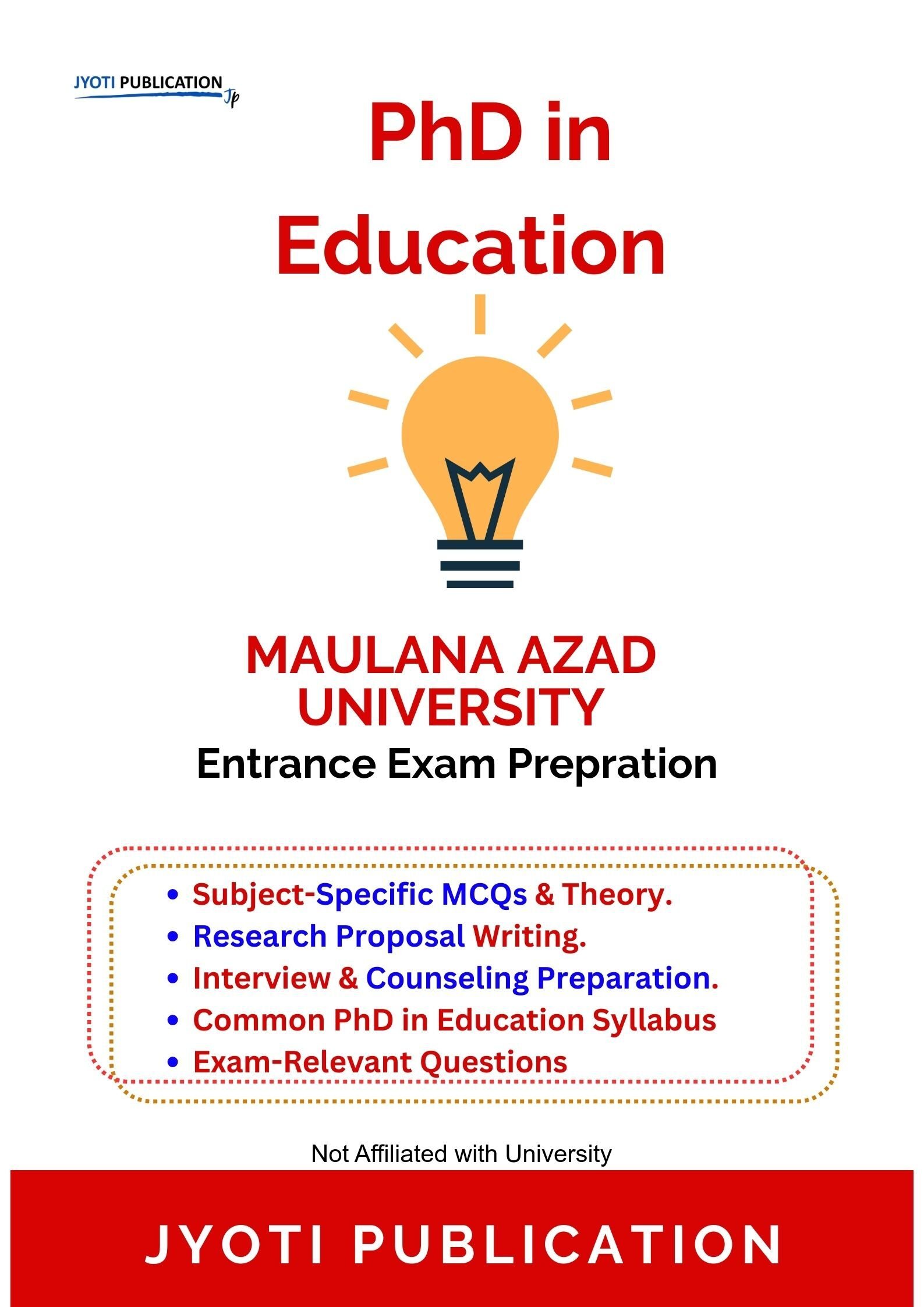 Maulana Azad University PhD in Education Entrance Exam
