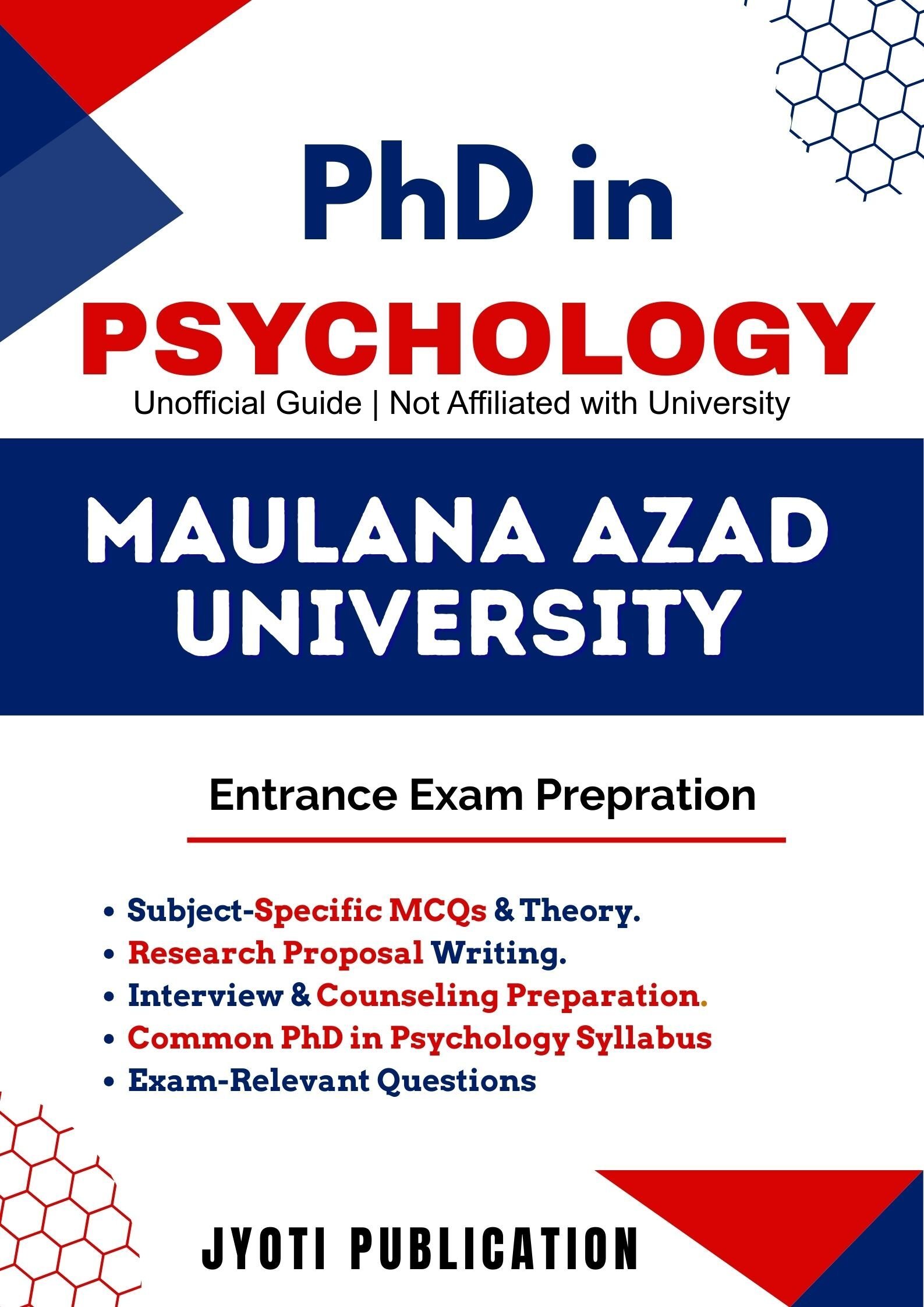 Maulana Azad University PhD in Psychology Entrance Exam