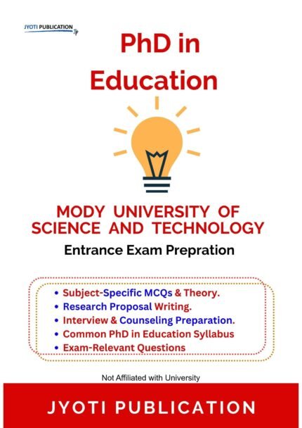 Mody University of Science and Technology - PhD in Education Entrance Entrance Exam Preparation Guide