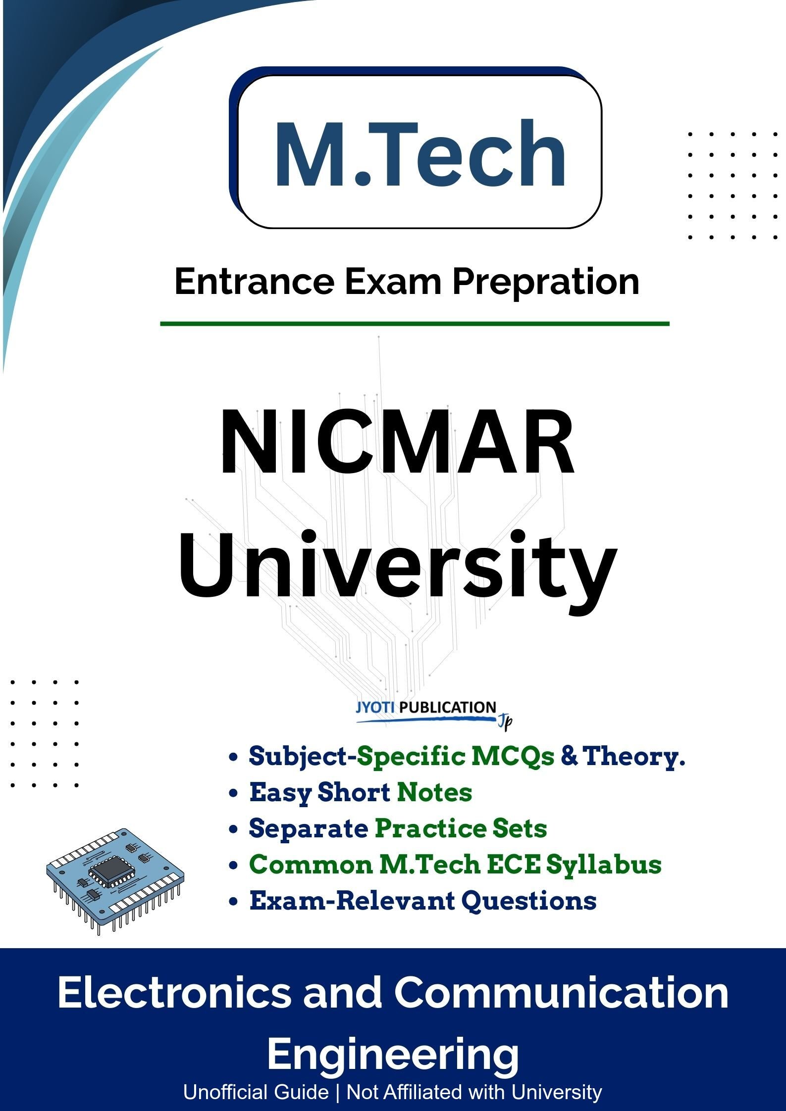 NICMAR University M.Tech in Electronics & Communication Engineering Entrance Exam Book