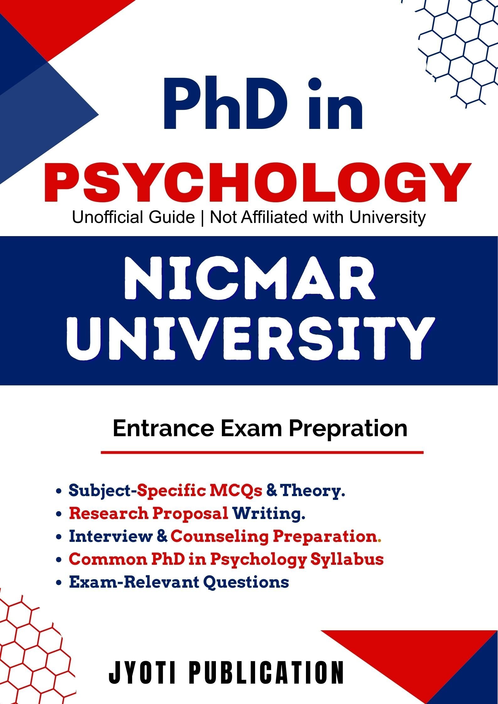 NICMAR University PhD in Psychology Entrance Exam
