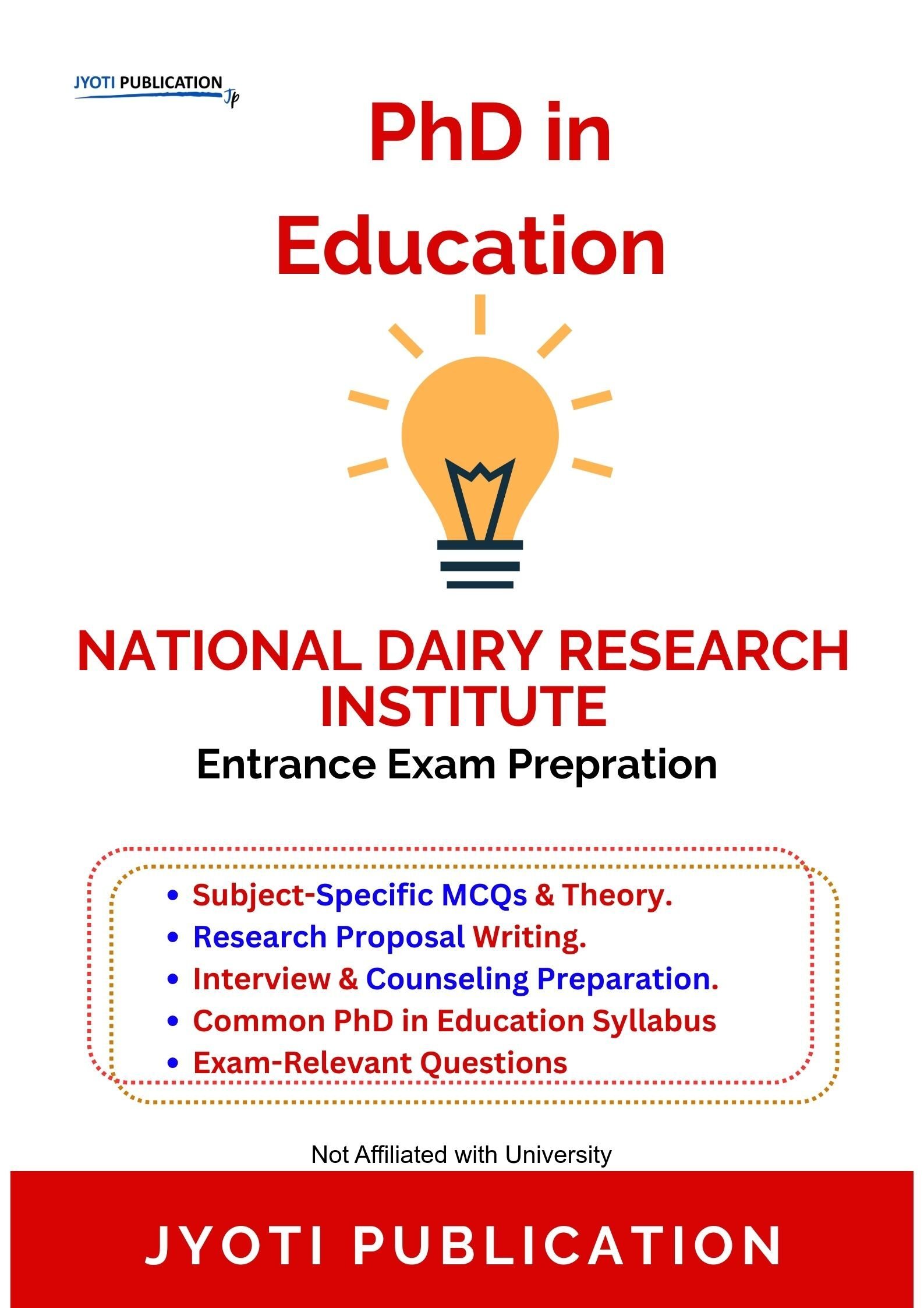 National Dairy Research Institute PhD in Education Entrance Exam