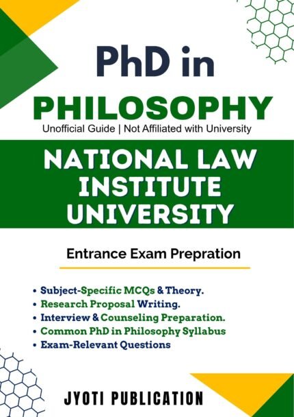 National Law Institute University - PhD in Philosophy Entrance Exam Preparation Guide