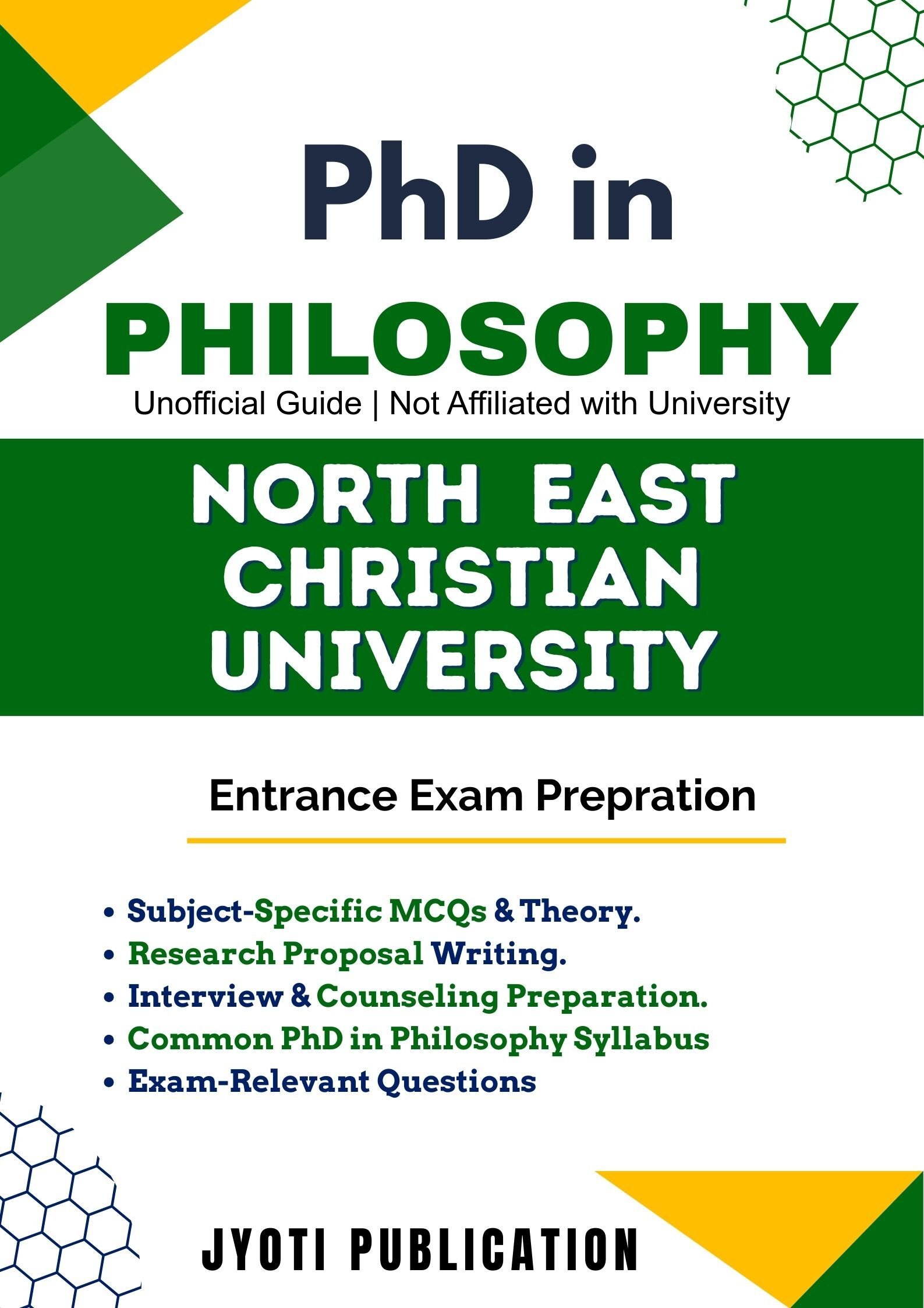 North East Christian University PhD in Philosophy Entrance Exam