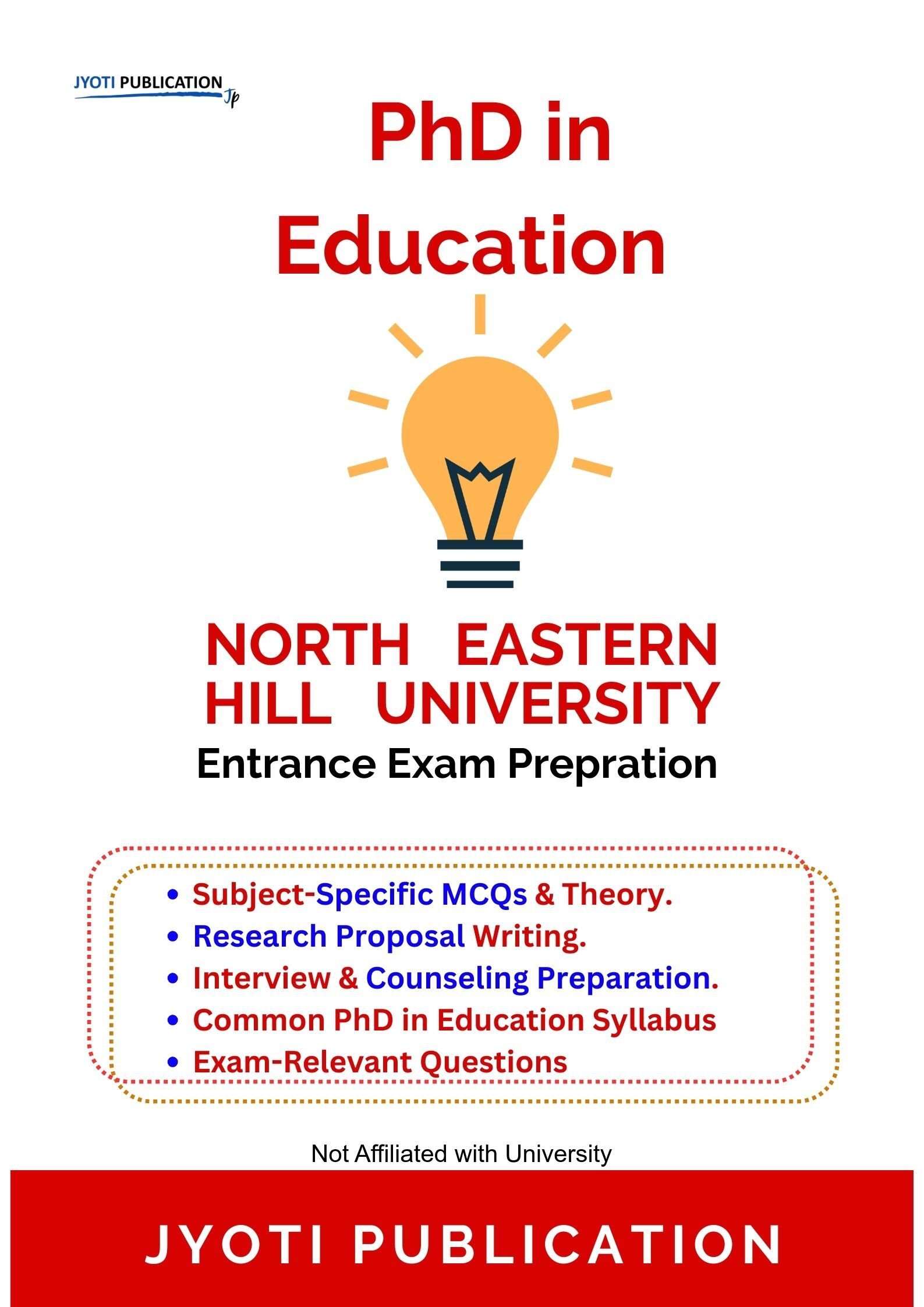 North Eastern Hill University PhD in Education Entrance Exam