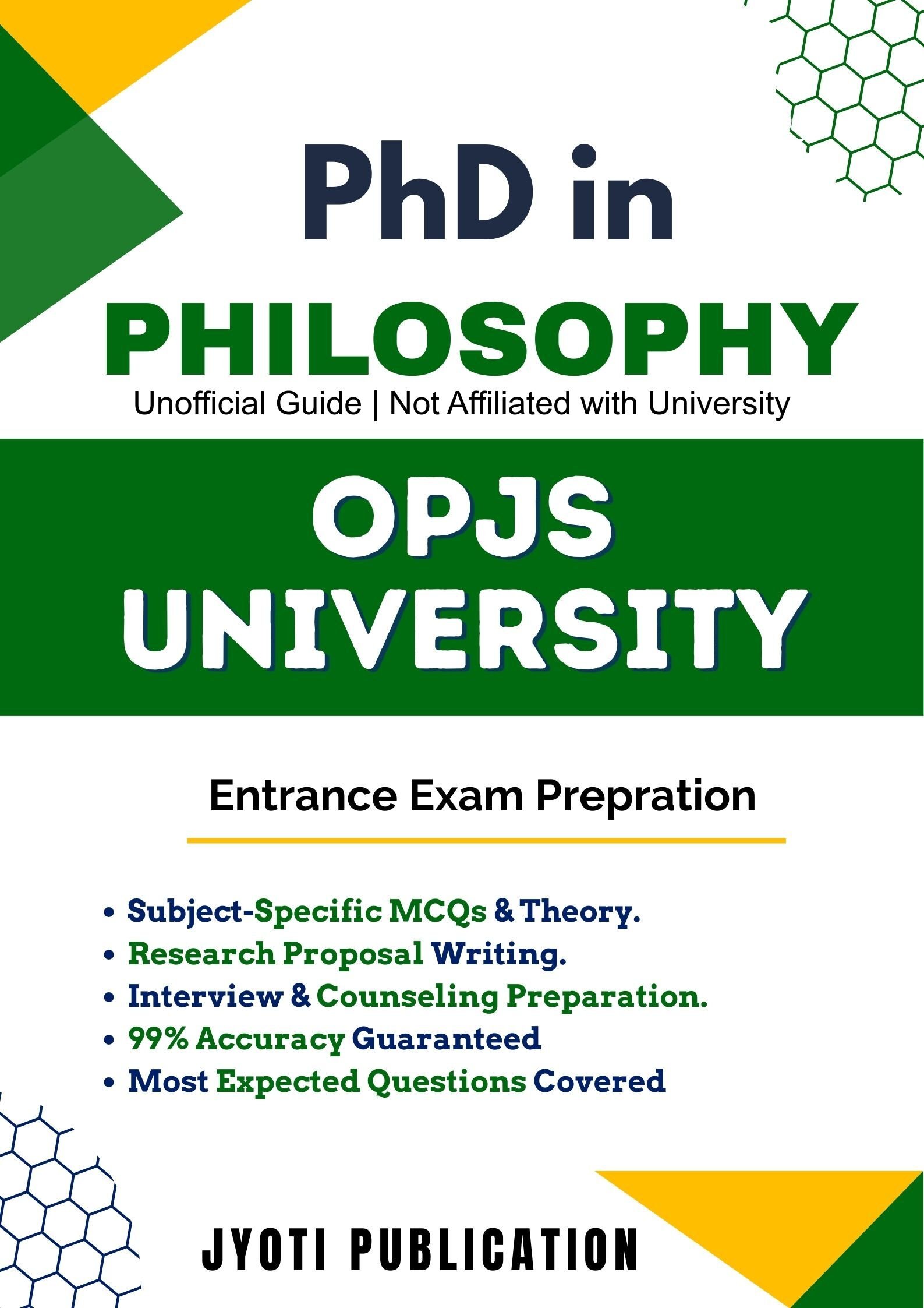 OPJS University PhD in Philosophy Entrance Exam