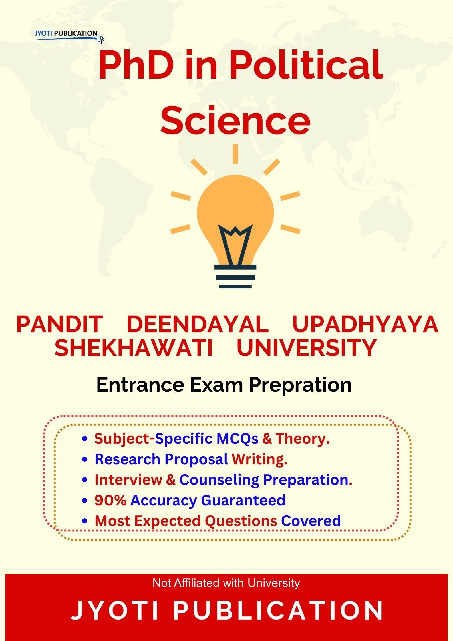 Pandit Deendayal Upadhyaya Shekhawati University (Formerly Shekhawati University) PhD in Political Science Entrance Exam PhD in Political Science Entrance Exam