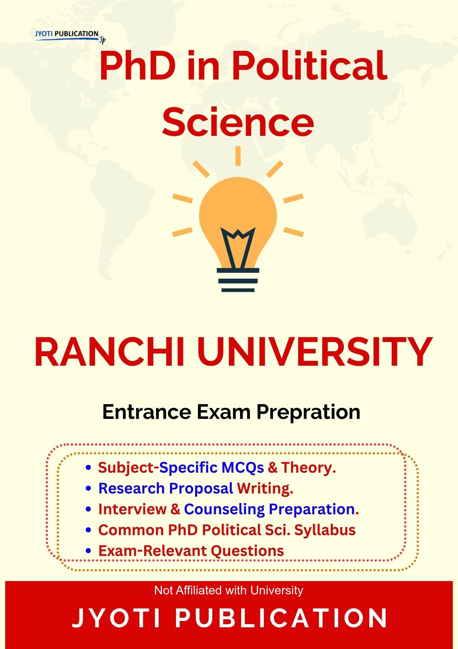 Ranchi University PhD in Political Science Entrance Exam PhD in Political Science Entrance Exam