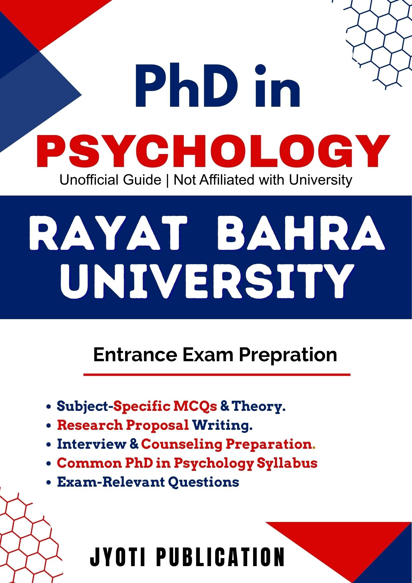 Rayat Bahra University PhD in Psychology Entrance Exam