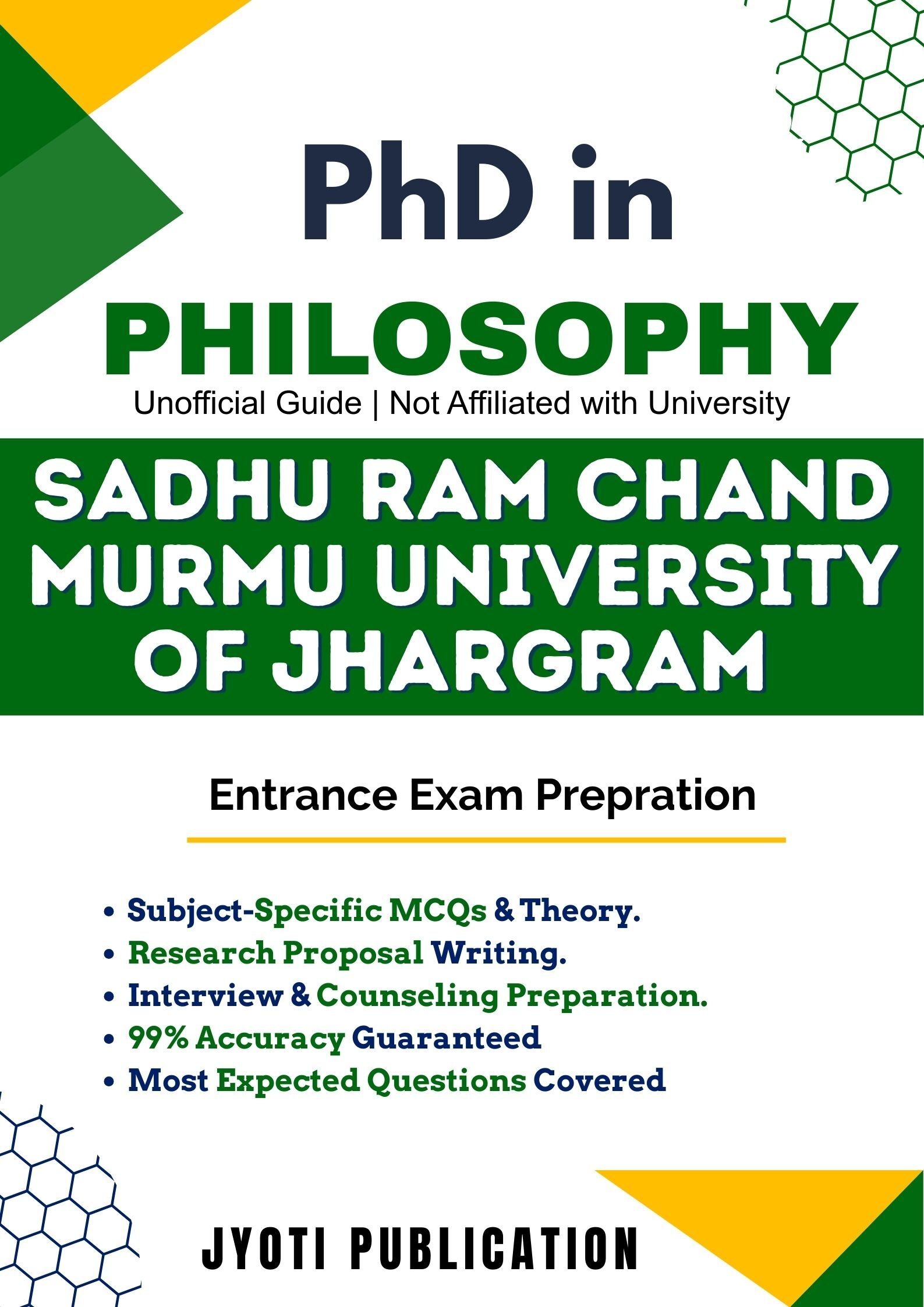 Sadhu Ram Chand Murmu University of Jhargram (Formerly Jhargram University) Jhargram Raj College PhD in Philosophy Entrance Exam