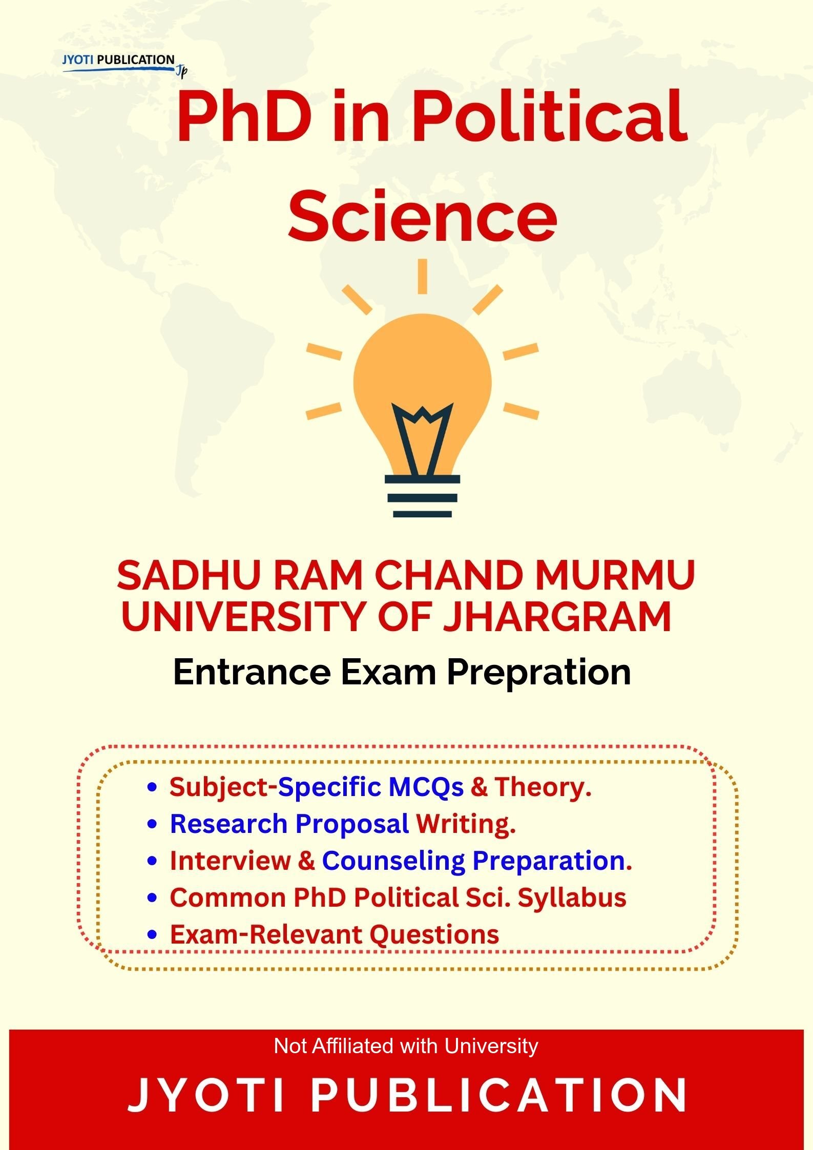 Sadhu Ram Chand Murmu University of Jhargram (Formerly Jhargram University) Jhargram Raj College PhD in Political Science Entrance Exam PhD in Political Science Entrance Exam