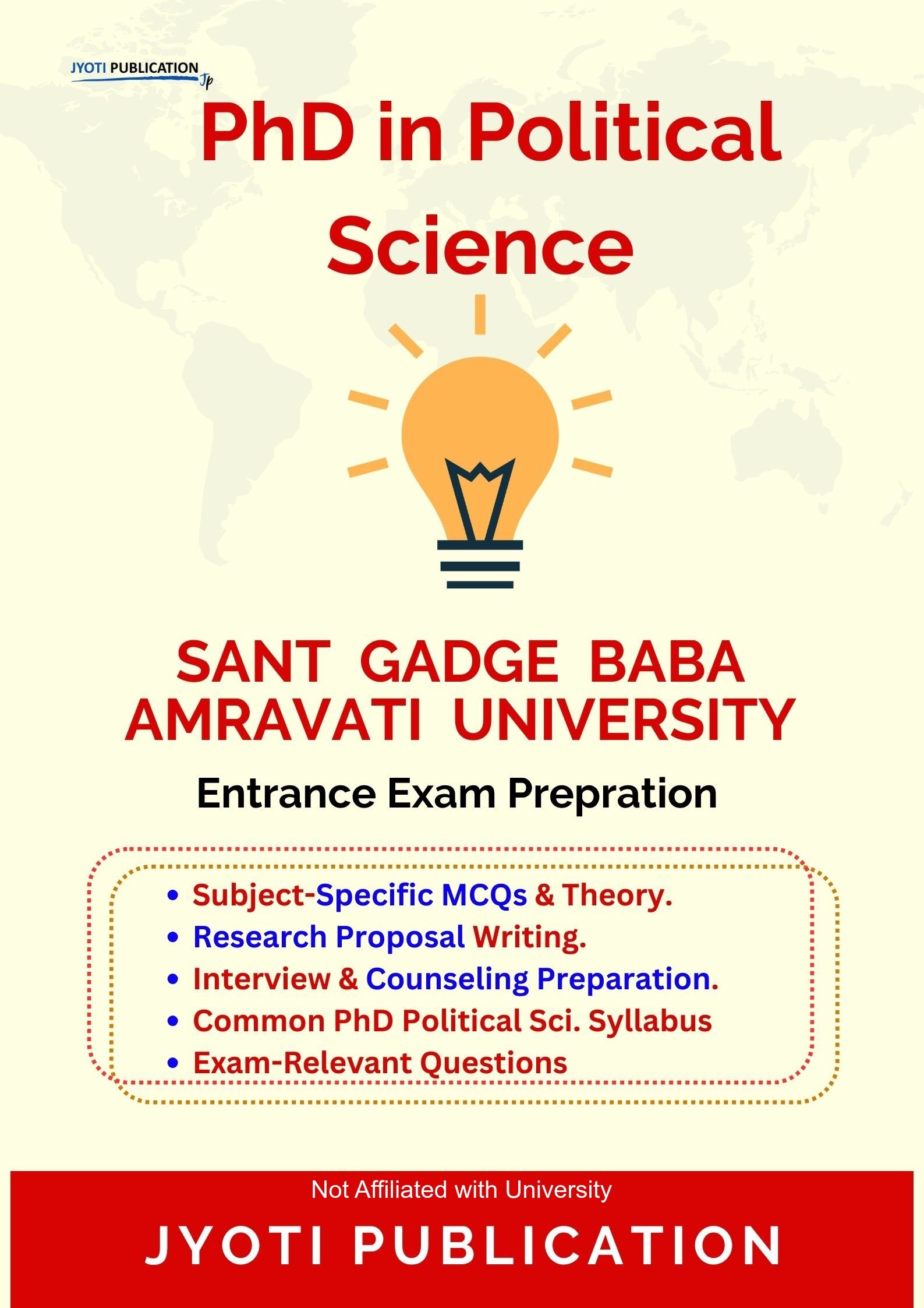 Sant Gadge Baba Amravati University PhD in Political Science Entrance Exam PhD in Political Science Entrance Exam