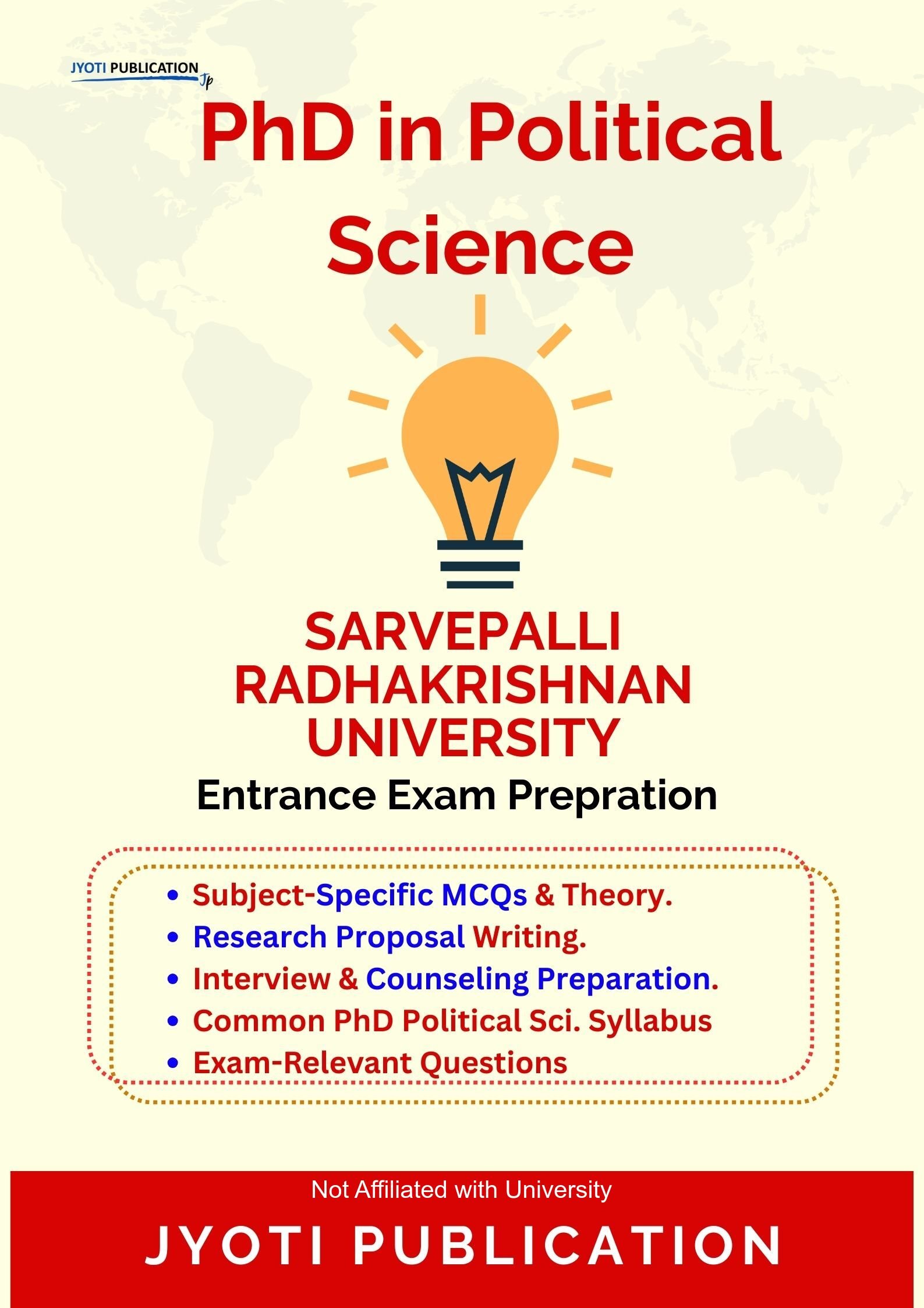 Sarvepalli Radhakrishnan University PhD in Political Science Entrance Exam PhD in Political Science Entrance Exam
