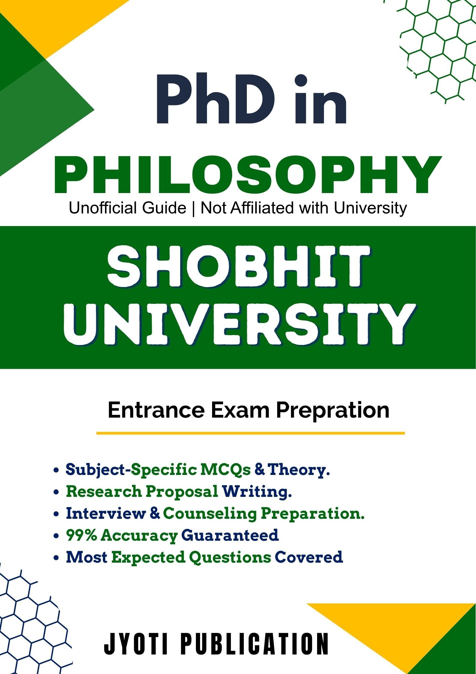 Shobhit University PhD in Philosophy Entrance Exam