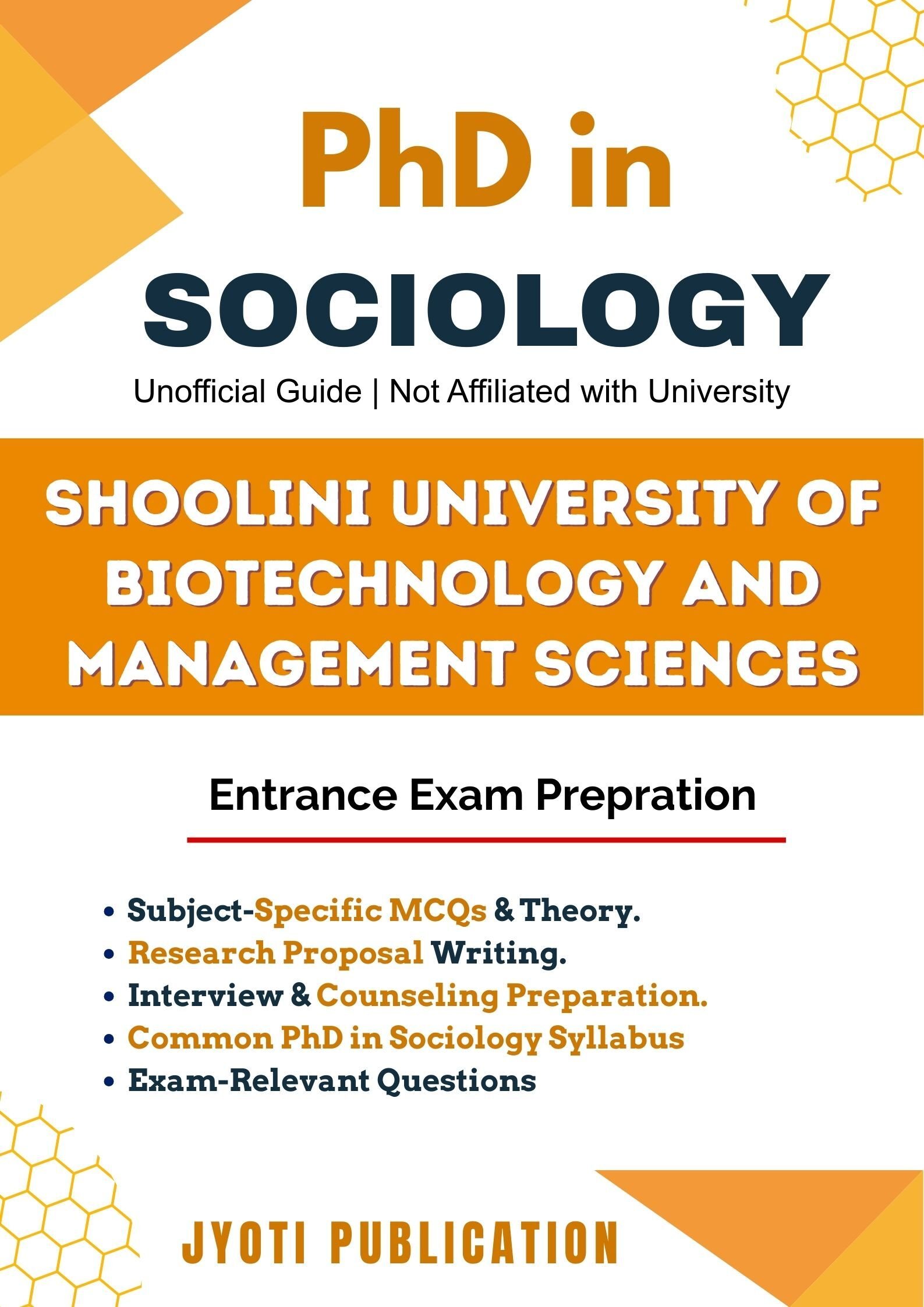 Shoolini University of BiotechNology and Management Sciences PhD in Sociology Entrance Exam