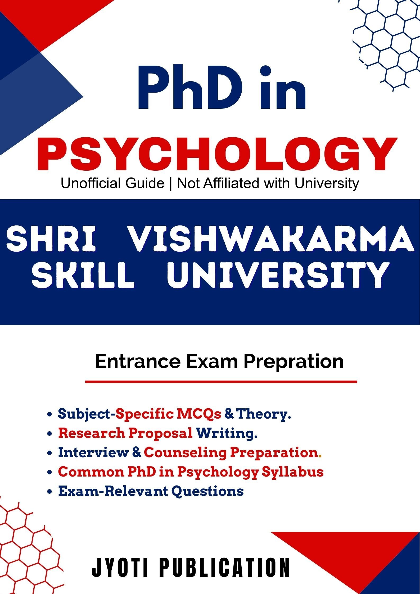 Shri Vishwakarma Skill University PhD in Psychology Entrance Exam