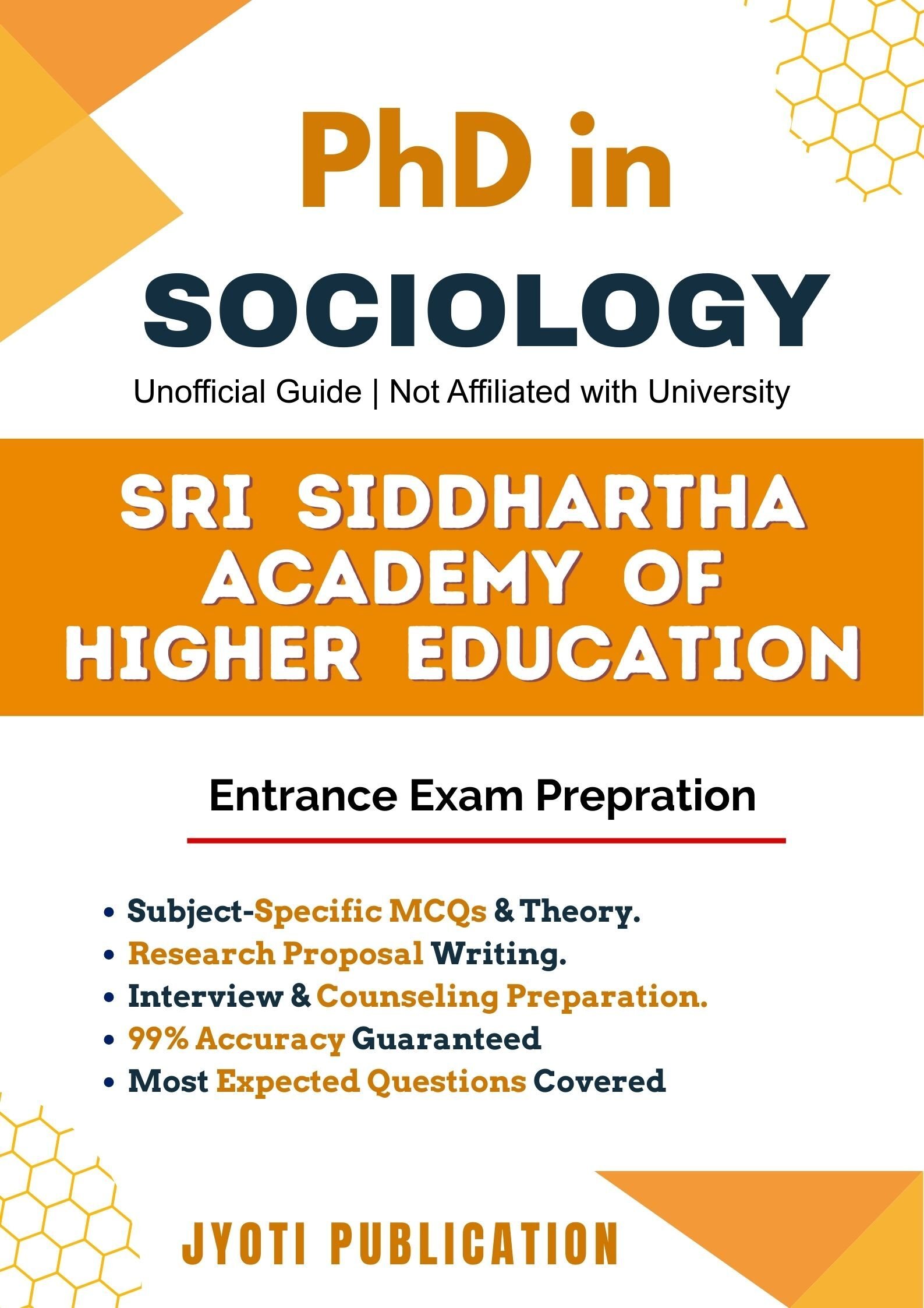Sri Siddhartha Academy of Higher Education PhD in Sociology Entrance Exam