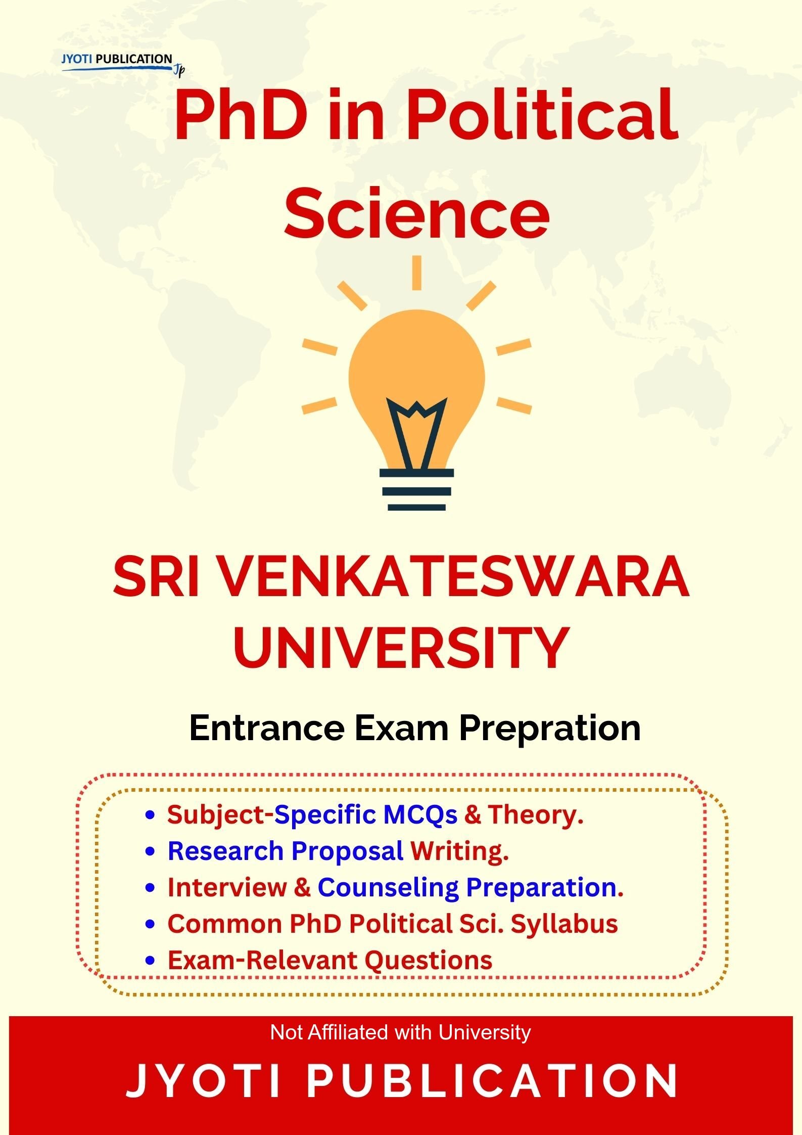 Sri Venkateswara University PhD in Political Science Entrance Exam PhD in Political Science Entrance Exam