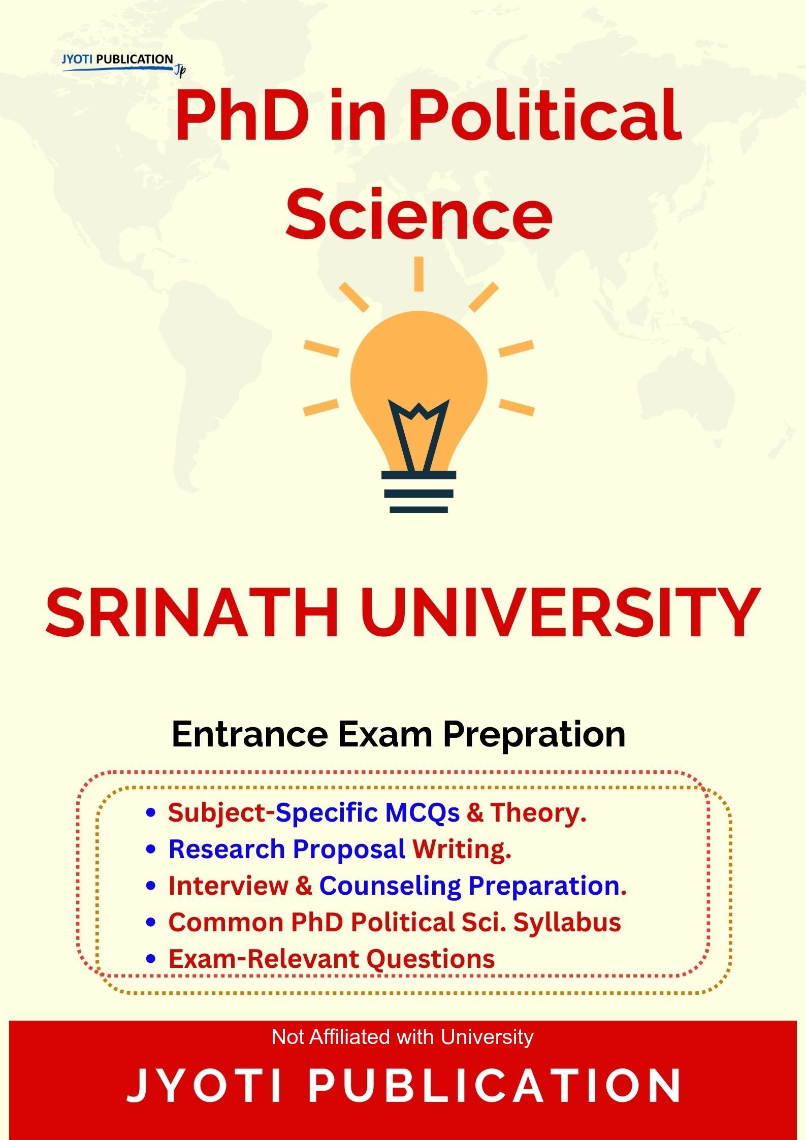 Srinath University PhD in Political Science Entrance Exam PhD in Political Science Entrance Exam