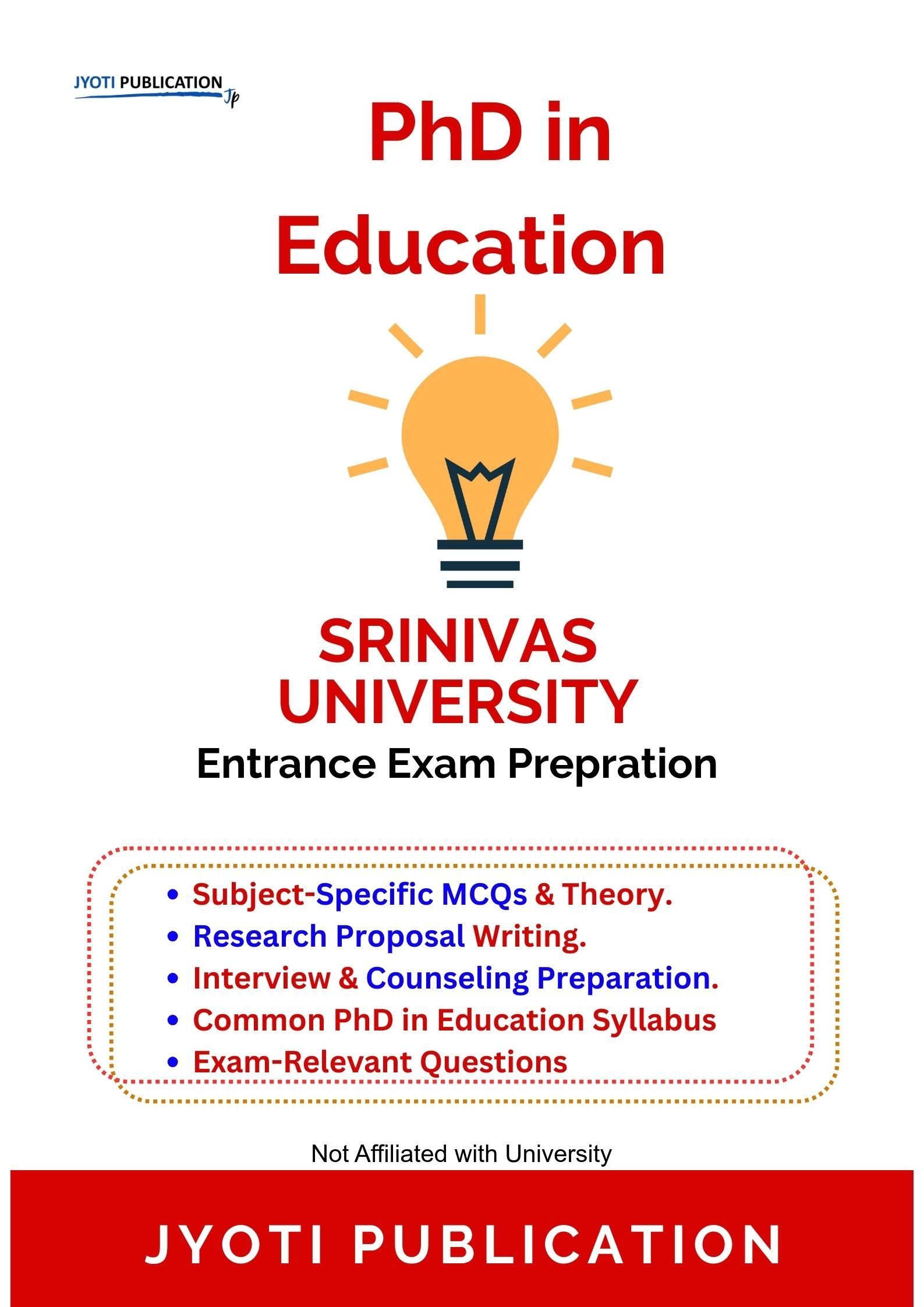 Srinivas University PhD in Education Entrance Exam