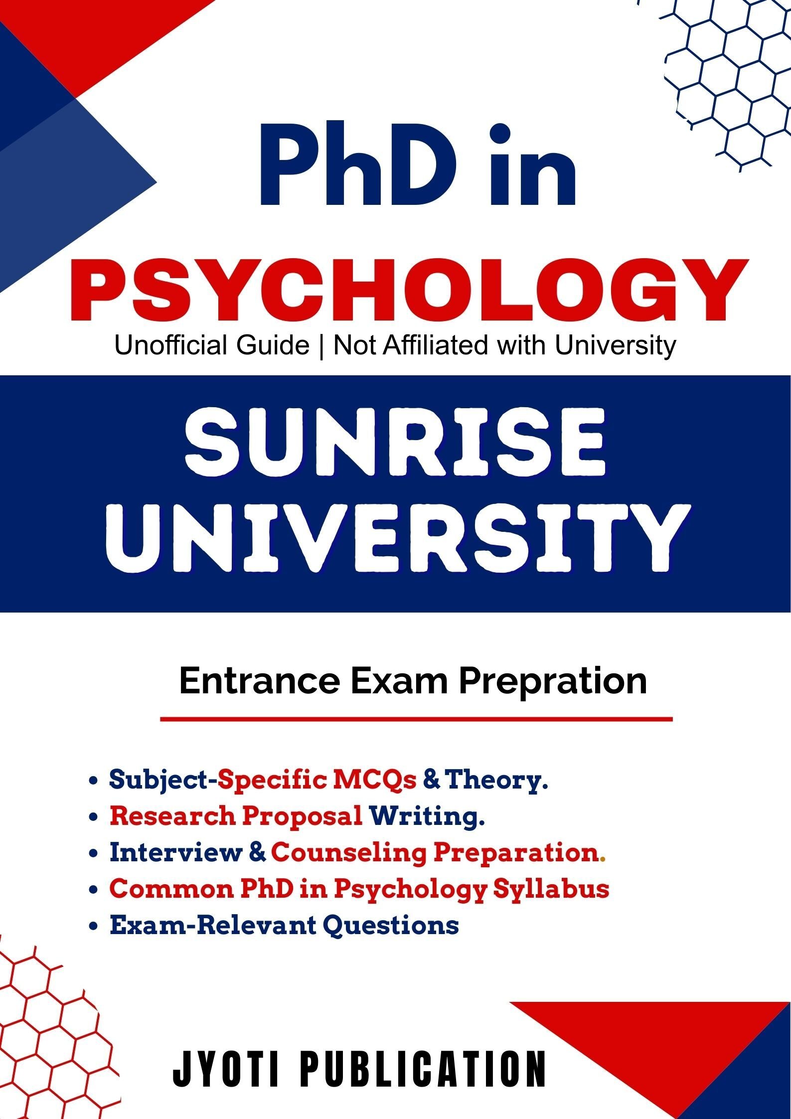 Sunrise University PhD in Psychology Entrance Exam