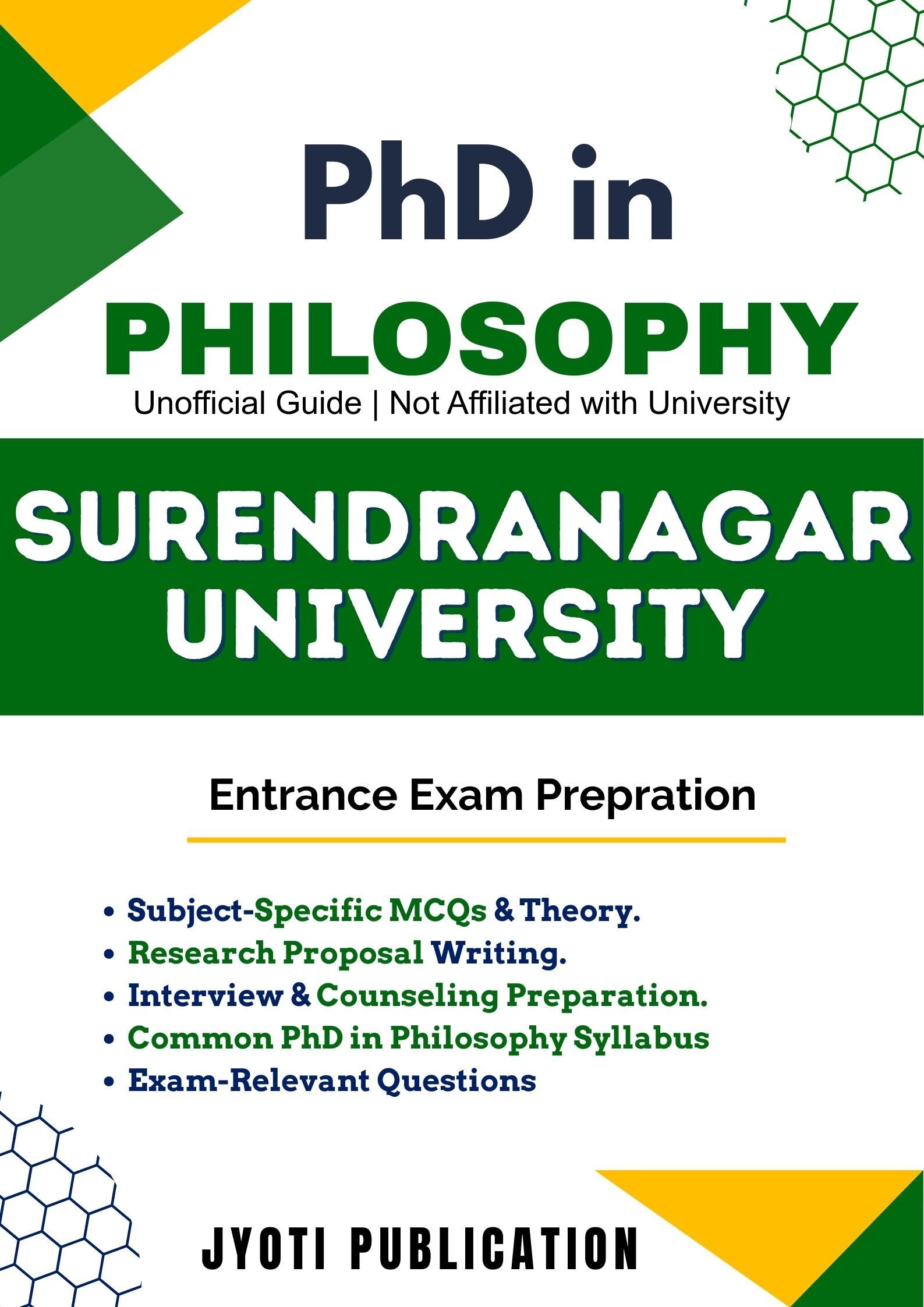 Surendranagar University PhD in Philosophy Entrance Exam