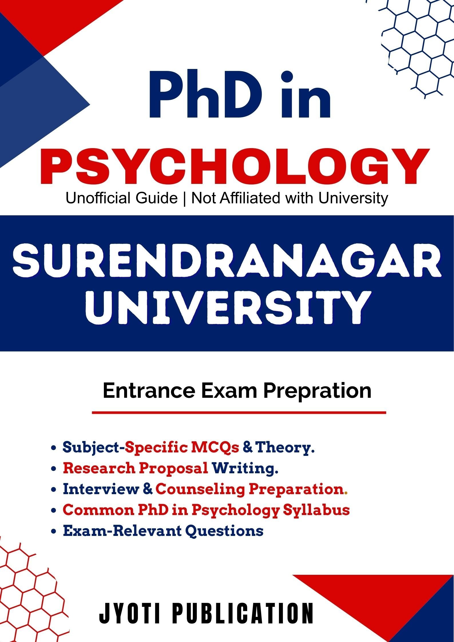 Surendranagar University PhD in Psychology Entrance Exam