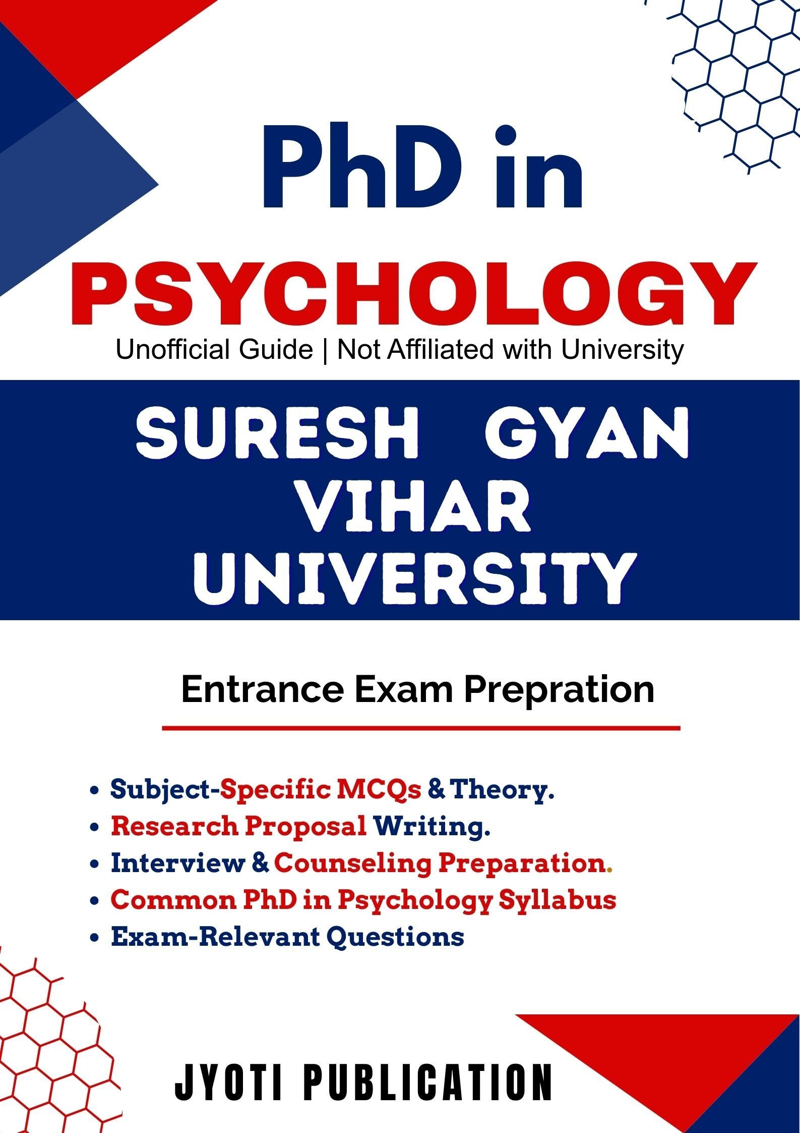 Suresh Gyan Vihar University PhD in Psychology Entrance Exam
