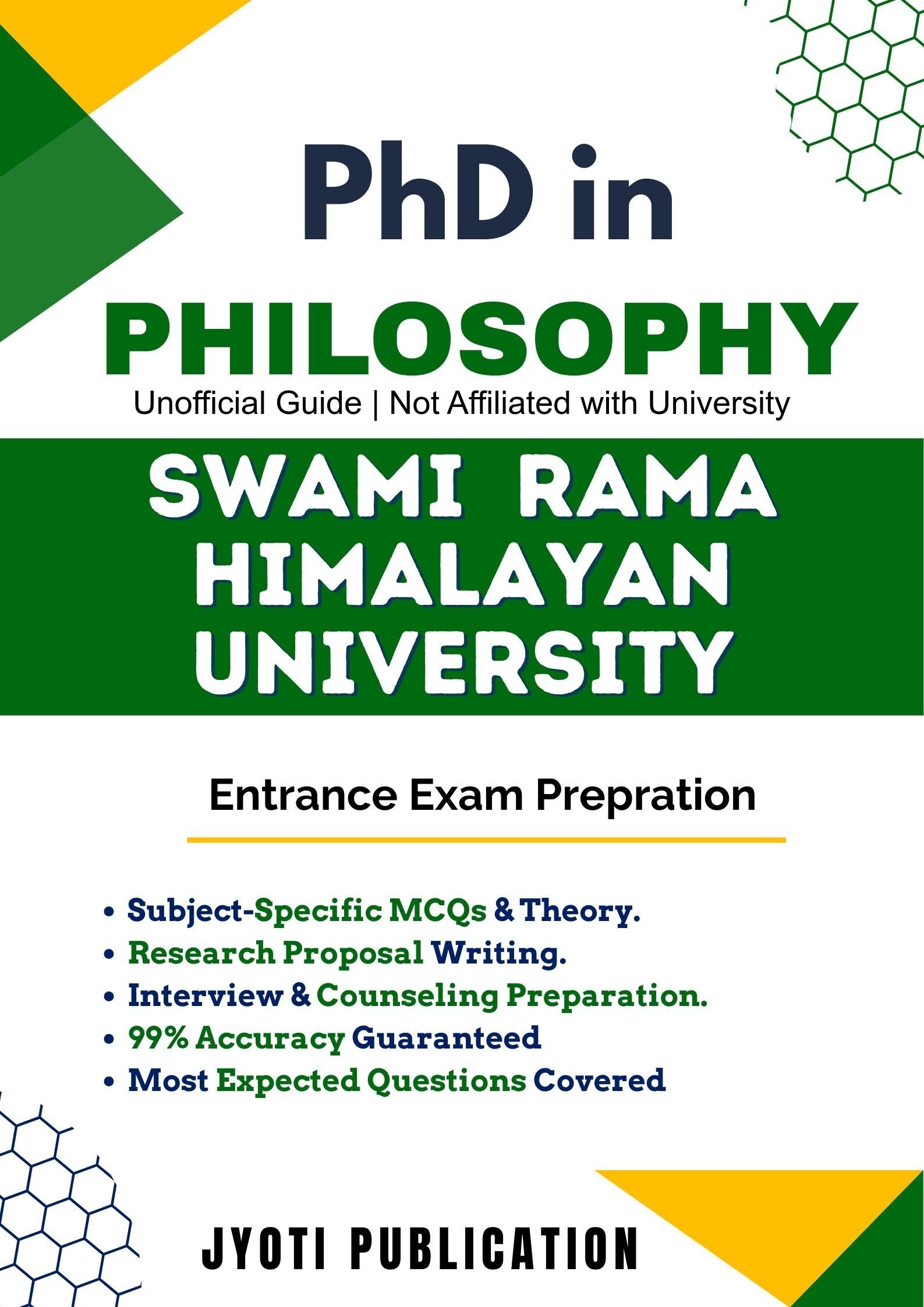 Swami Rama Himalayan University PhD in Philosophy Entrance Exam