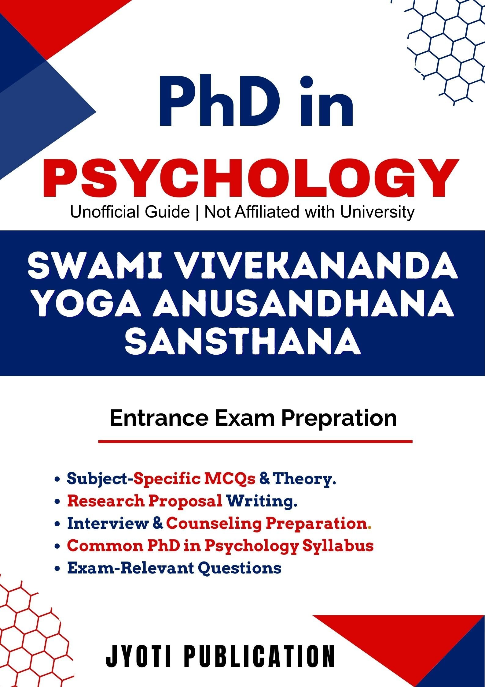 Swami Vivekananda Yoga Anusandhana Sansthana PhD in Psychology Entrance Exam