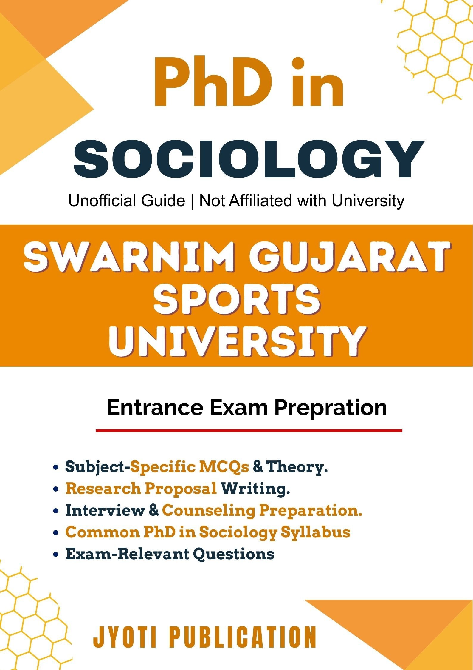Swarnim Gujarat Sports University PhD in Sociology Entrance Exam