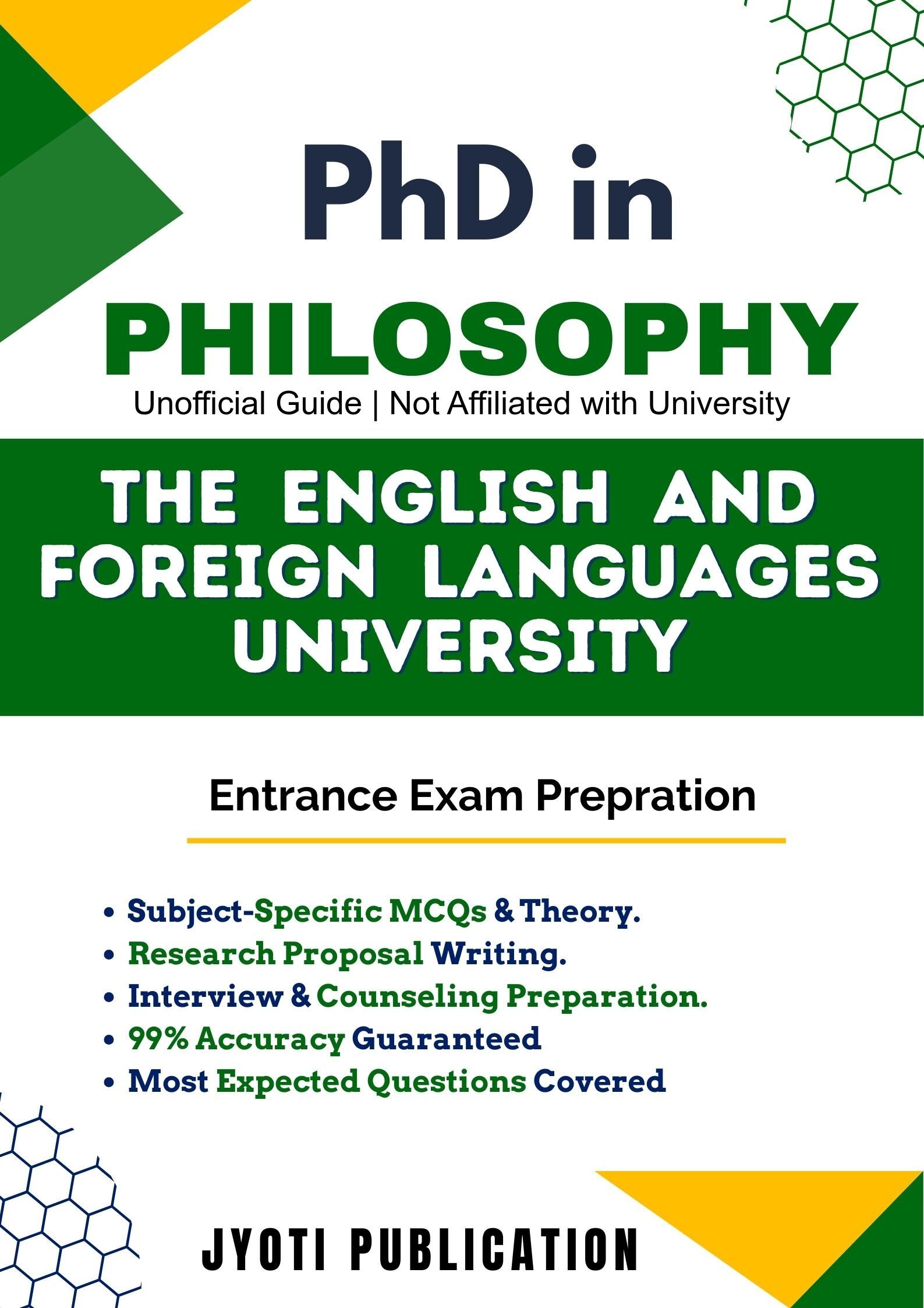 The English and Foreign Languages University PhD in Philosophy Entrance Exam