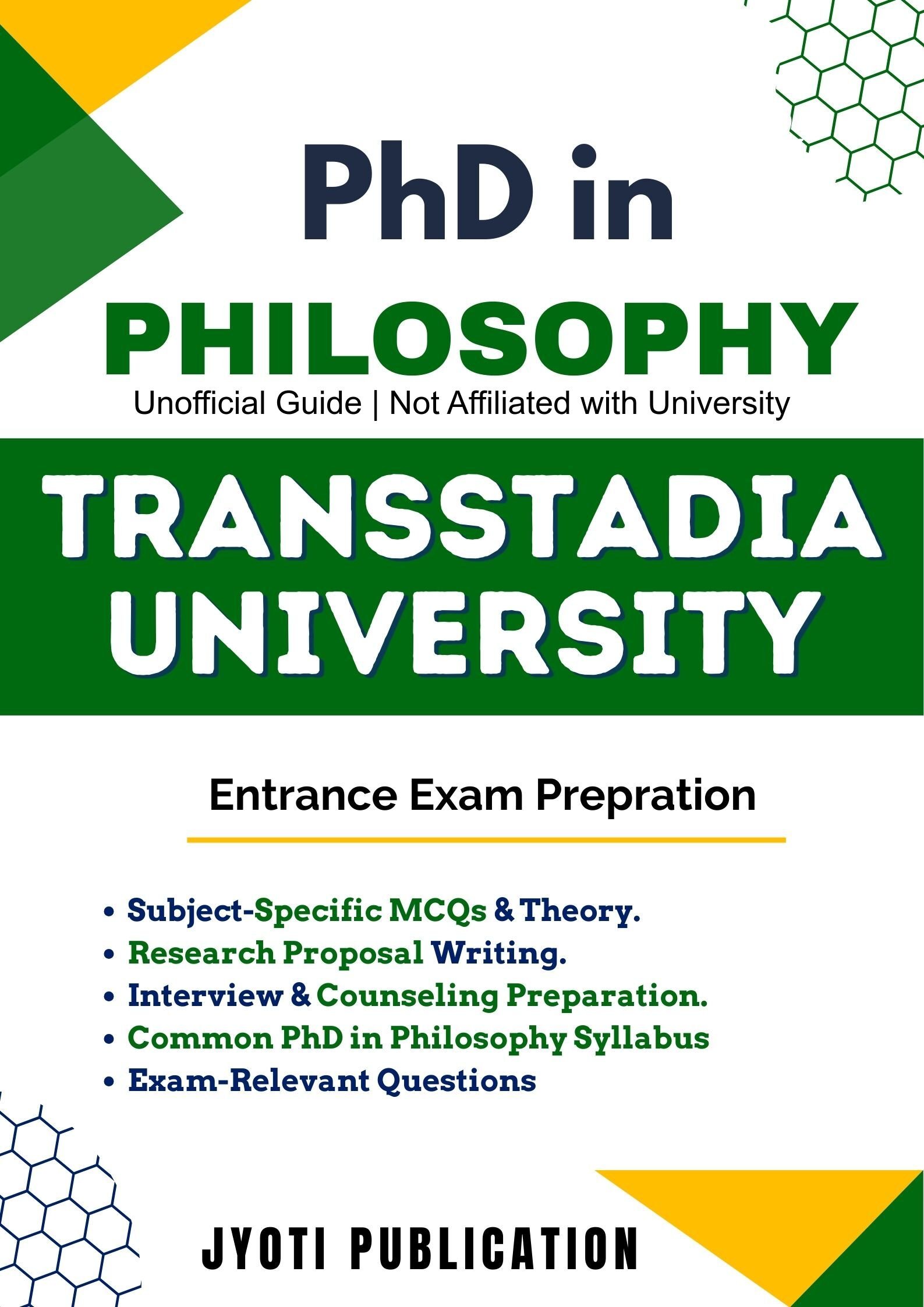 Transstadia University PhD in Philosophy Entrance Exam
