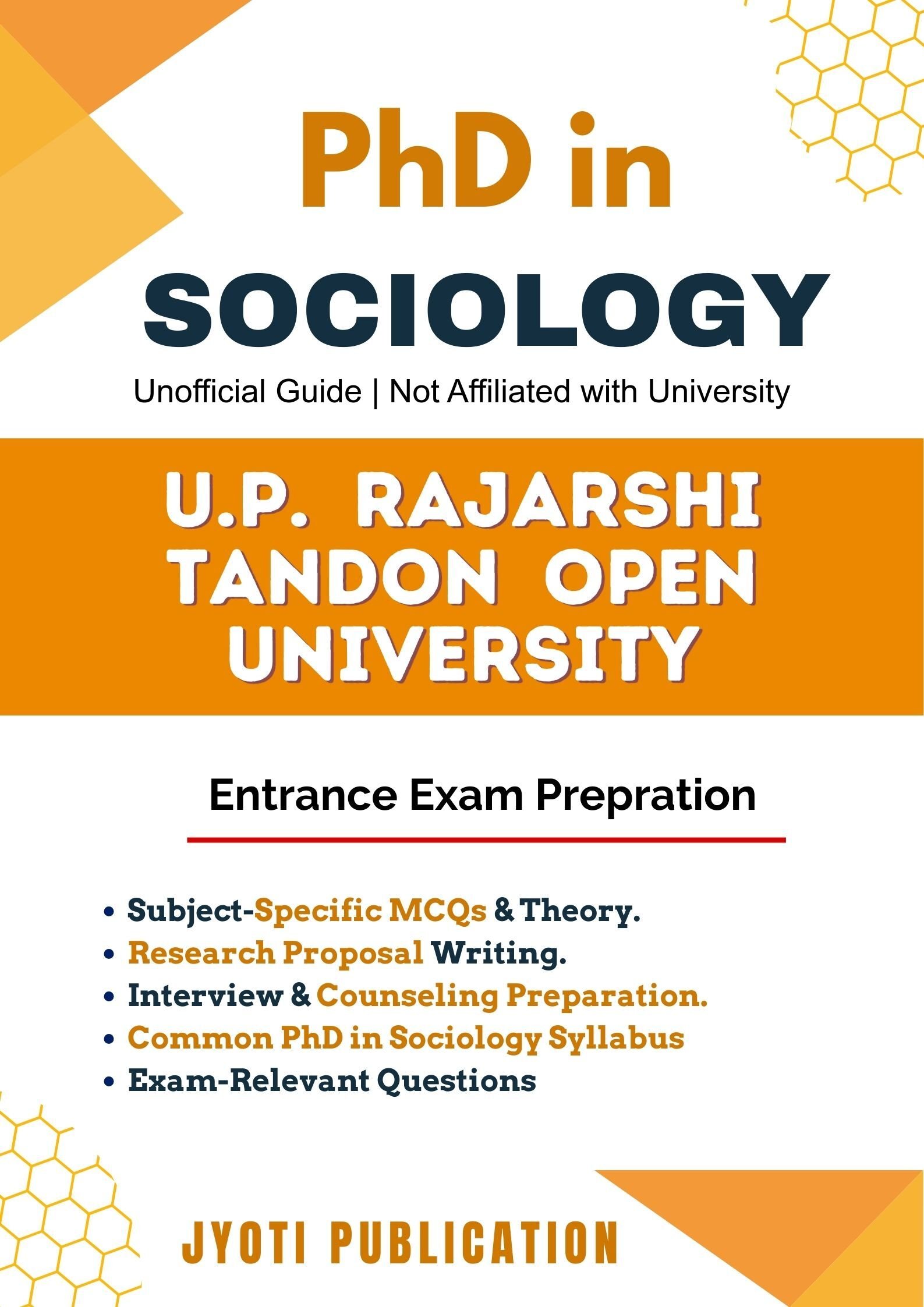 U.P. Rajarshi Tandon Open University PhD in Sociology Entrance Exam