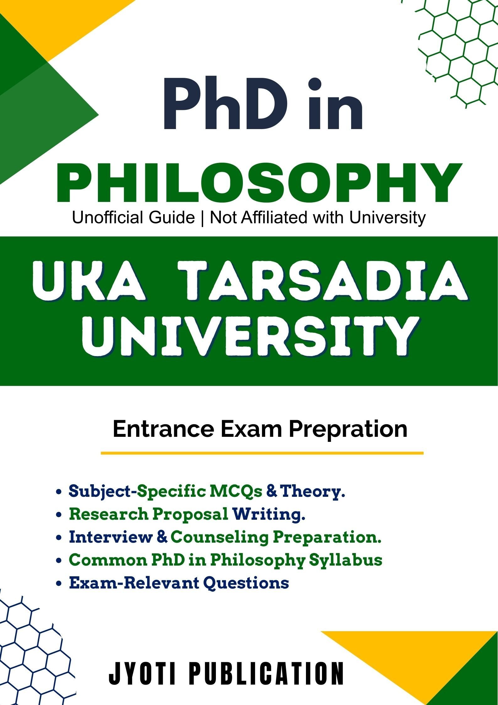 UKA Tarsadia University PhD in Philosophy Entrance Exam