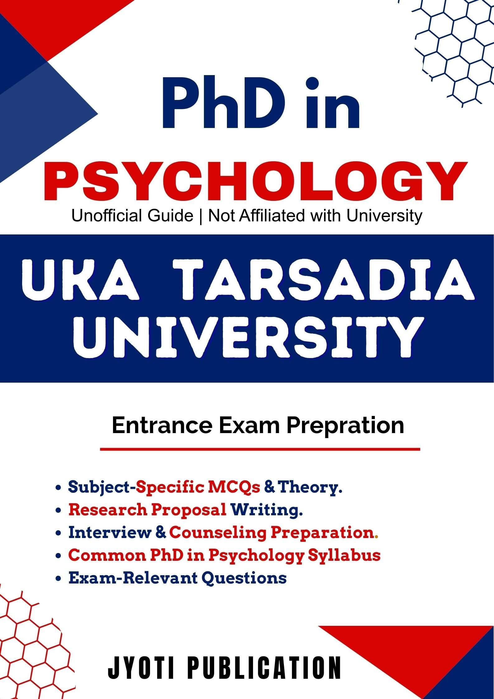 UKA Tarsadia University PhD in Psychology Entrance Exam