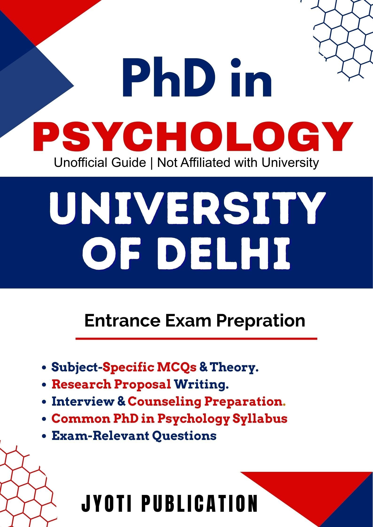 University of Delhi PhD in Psychology Entrance Exam