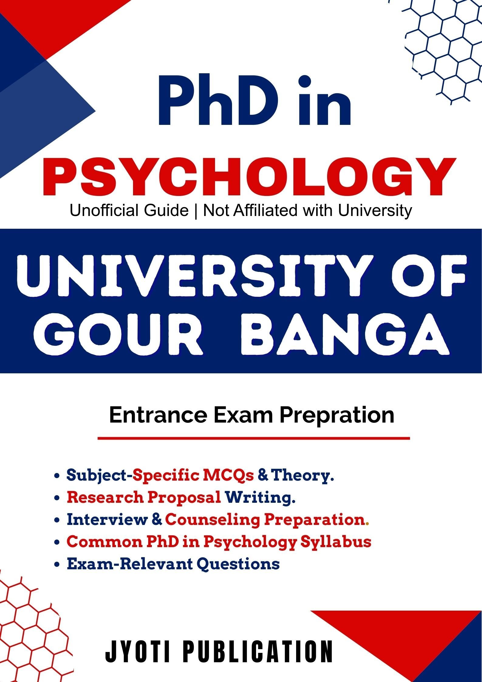 University of Gour Banga PhD in Psychology Entrance Exam