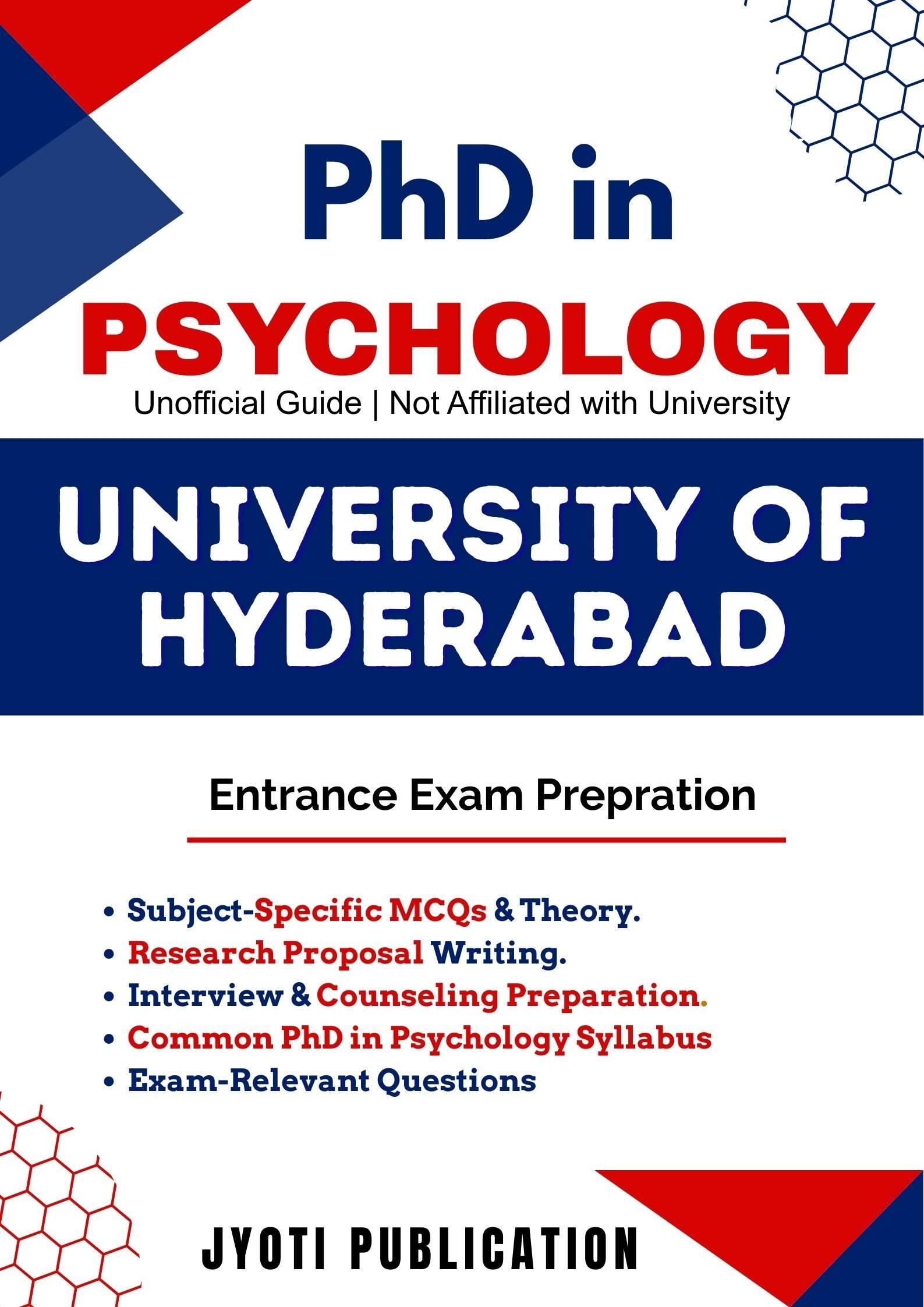 University of Hyderabad PhD in Psychology Entrance Exam