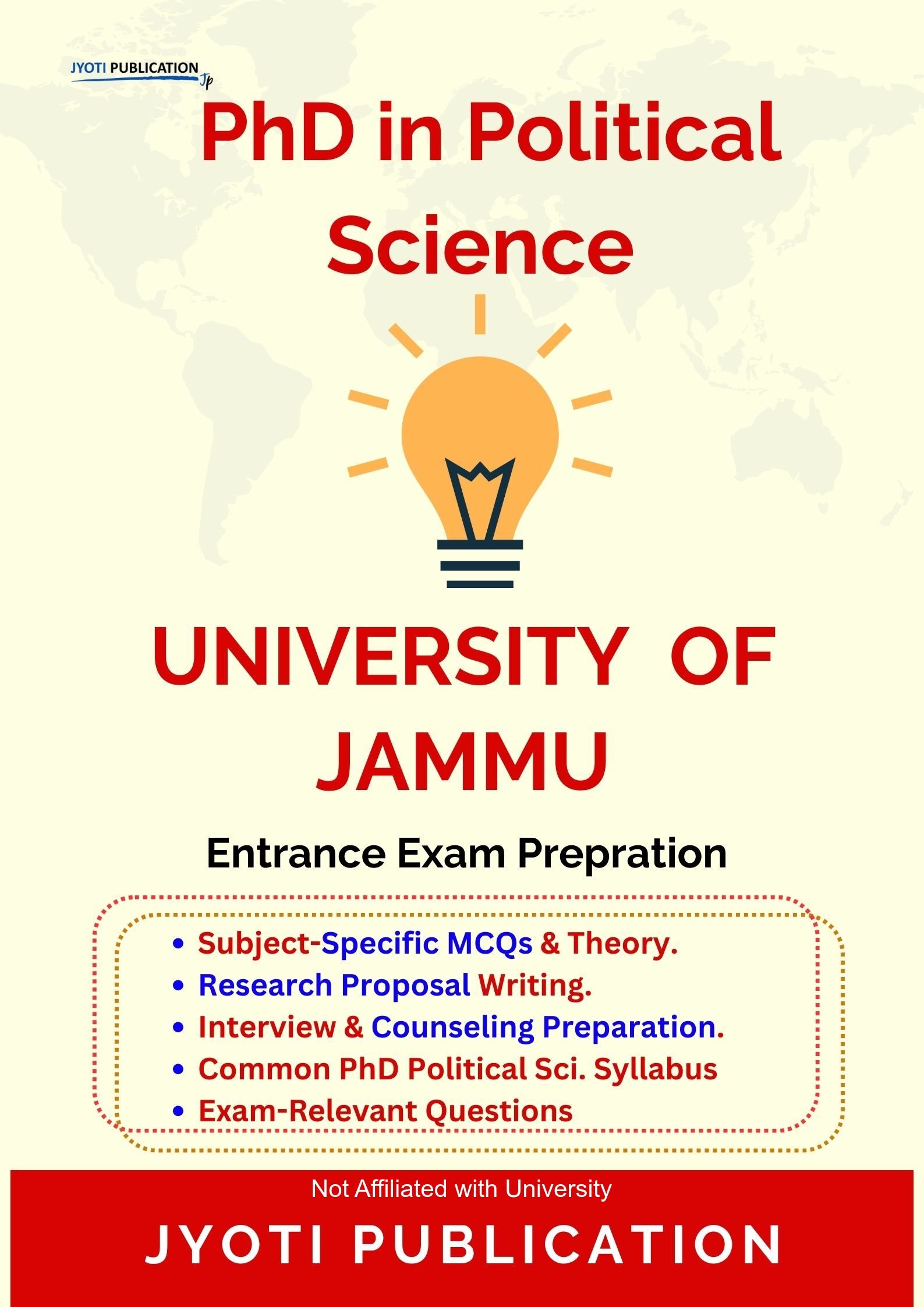 University of Jammu PhD in Political Science Entrance Exam PhD in Political Science Entrance Exam