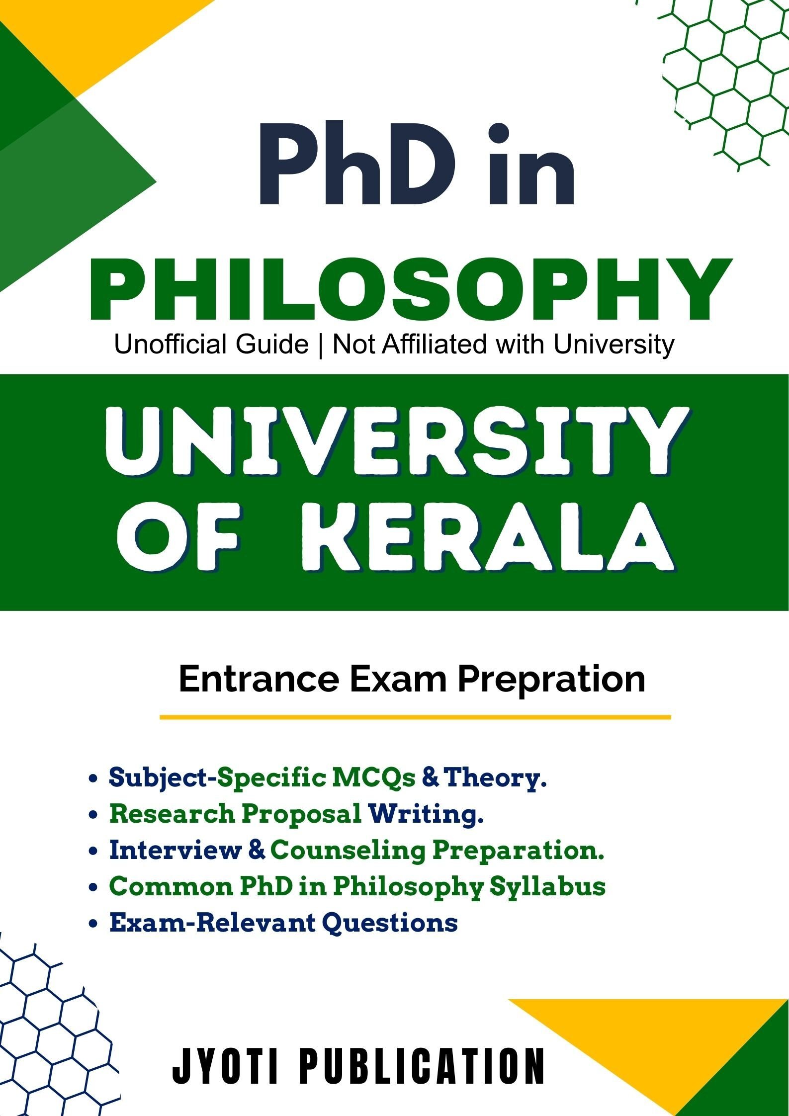 University of Kerala PhD in Philosophy Entrance Exam